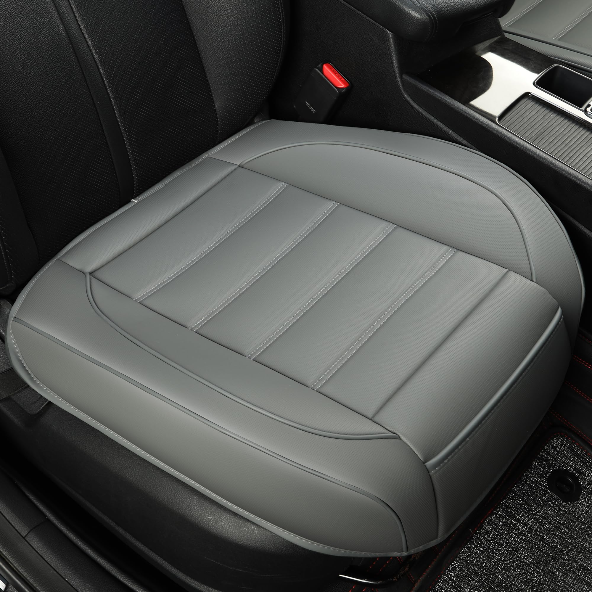 Vankerful 1 Pack Leather Front Car Seat Covers,Bottom Seat Covers for Cars,Driver Car Seat Cover,Luxury Seat Protectors,Waterpro