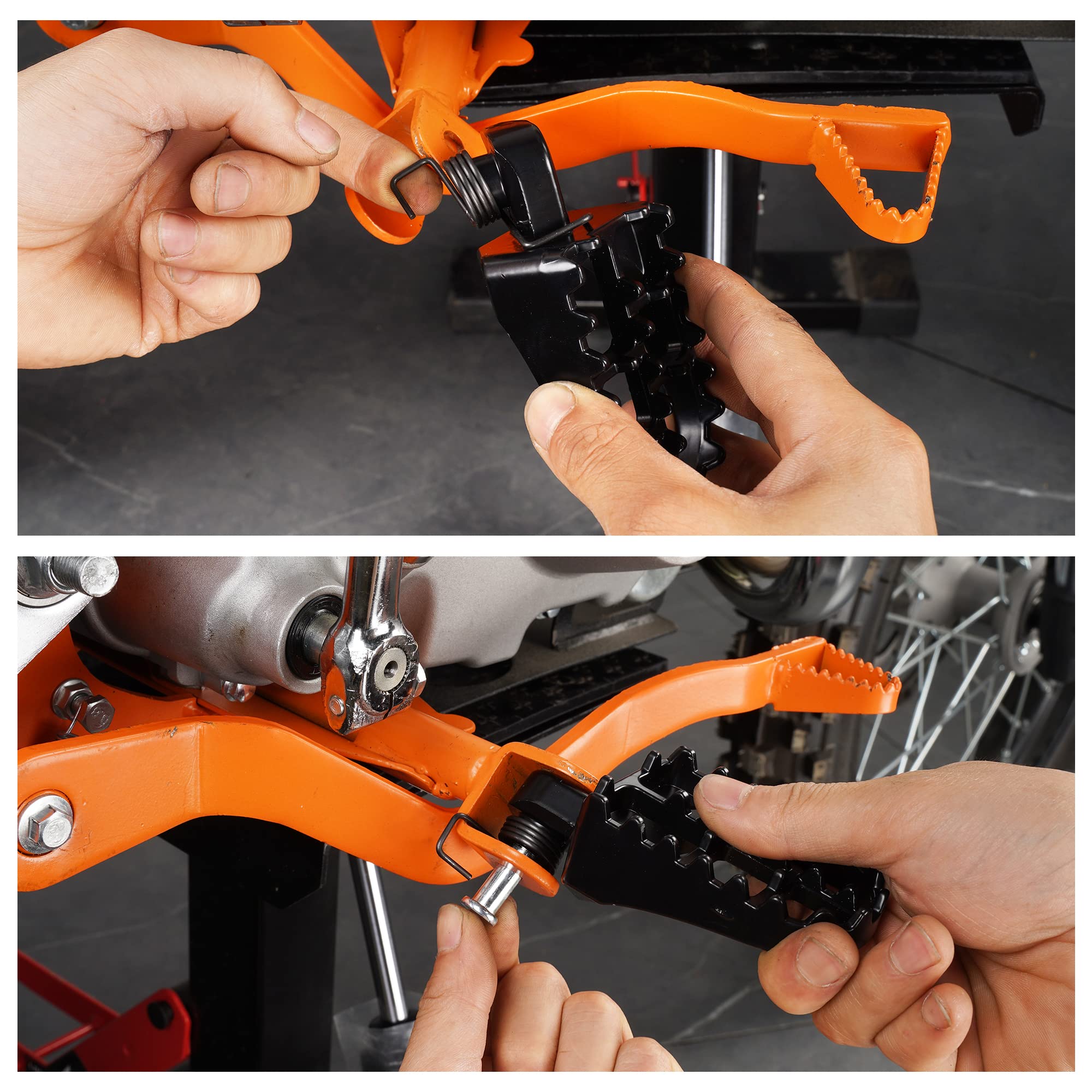 WEIYINGSI Dirt Bike Foot Pegs, Motorcycle Footpegs Pedals for 50CC 70CC 90CC 110CC 125CC Taotao PW50 PW80 TW200 XR50R CRF50 CRF7