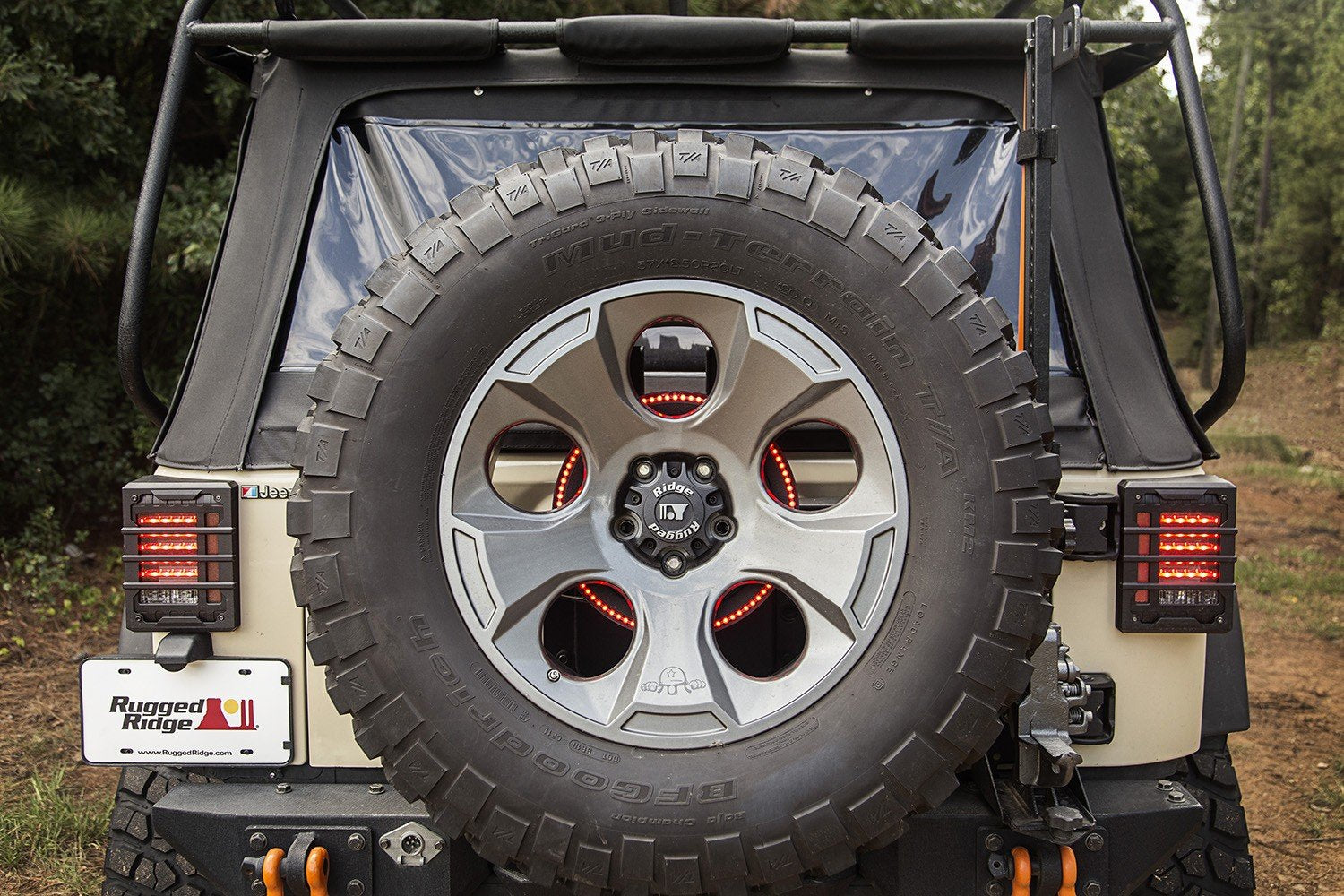 Rugged Ridge 11585.04 Third Brake Light Ring, Led, Black