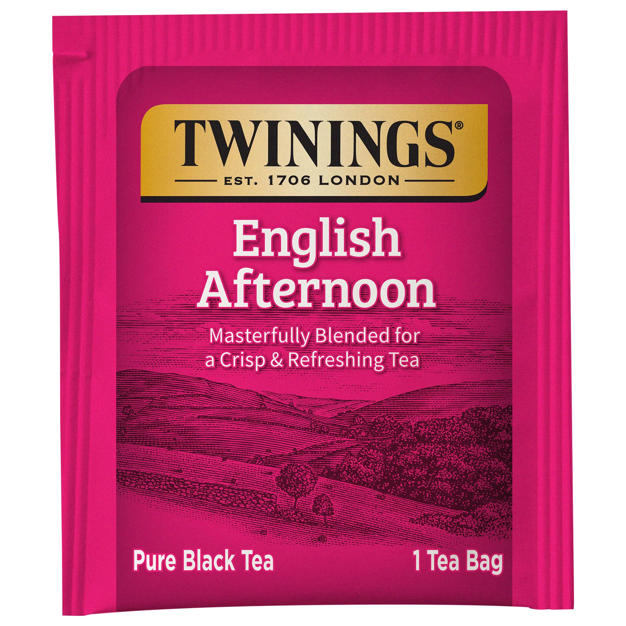 Twinings English Afternoon Black Tea, 20 Count (Pack of 6), Smooth & Slightly Sweet, Caffeinated, Enjoy Hot or Iced