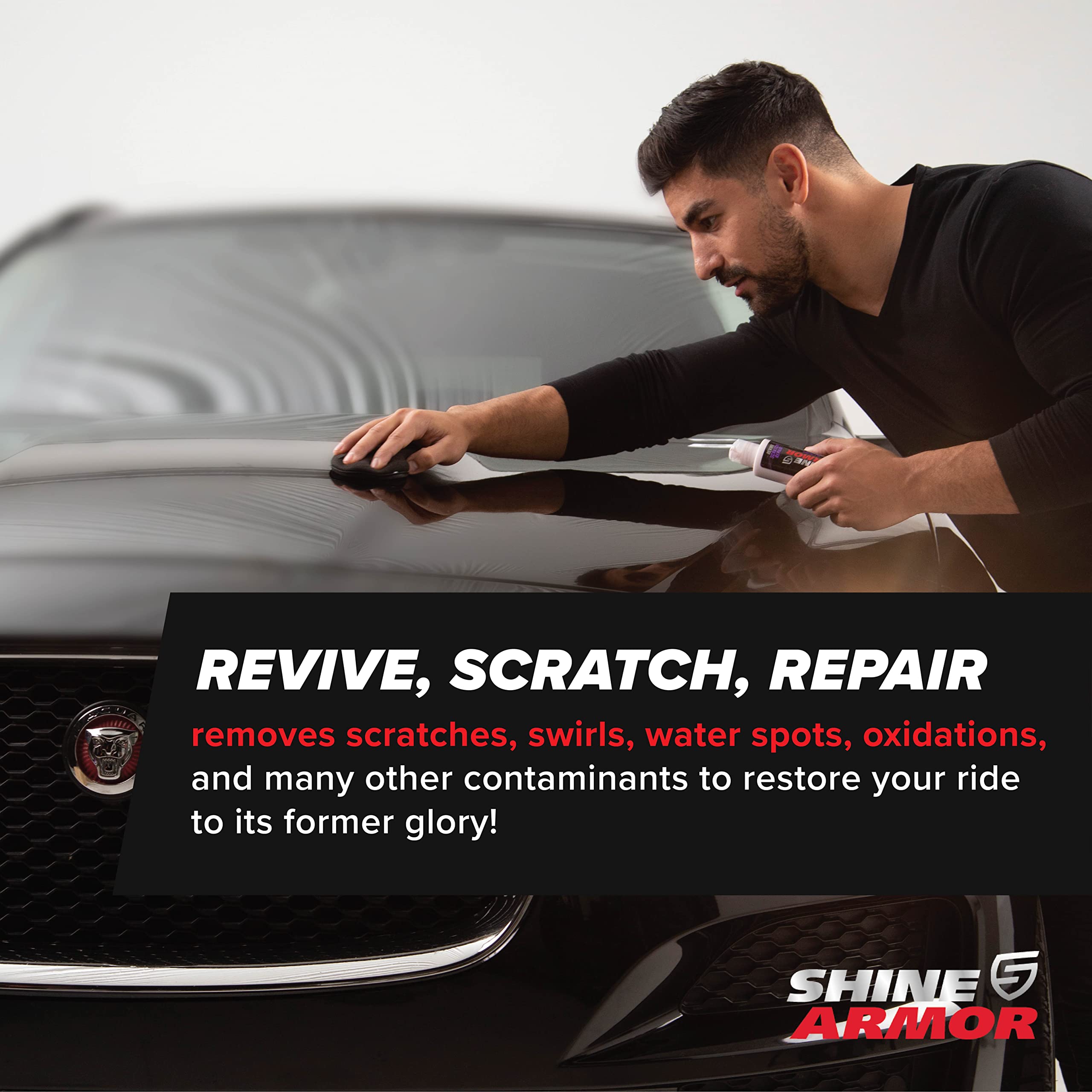 SHINE ARMOR Car Scratch Remover Polish - 4oz Repair & Protection, Model 7340439917283