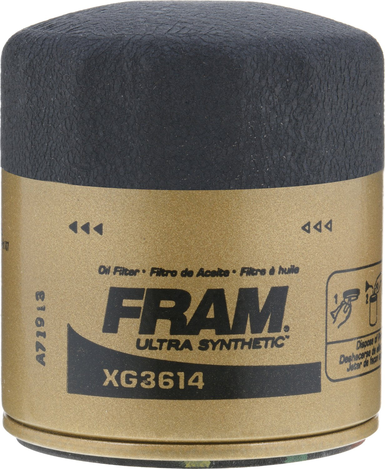 Fram Ultra Synthetic Automotive Replacement Oil Filter, Designed For Synthetic Oil Changes Lasting Up To 20K Miles, Xg3614 With