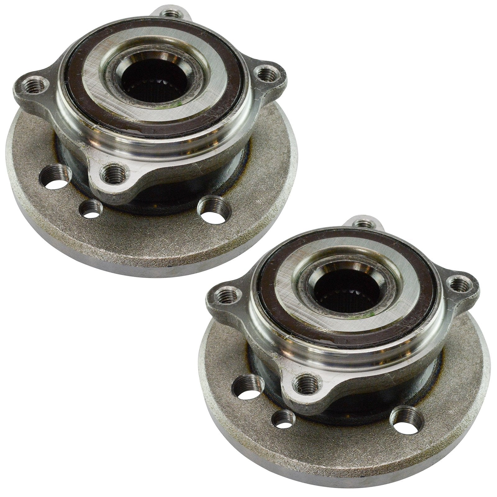 Trq Front Wheel Hub Bearings Assembly Set Compatible With 2007-2015 Mini Cooper