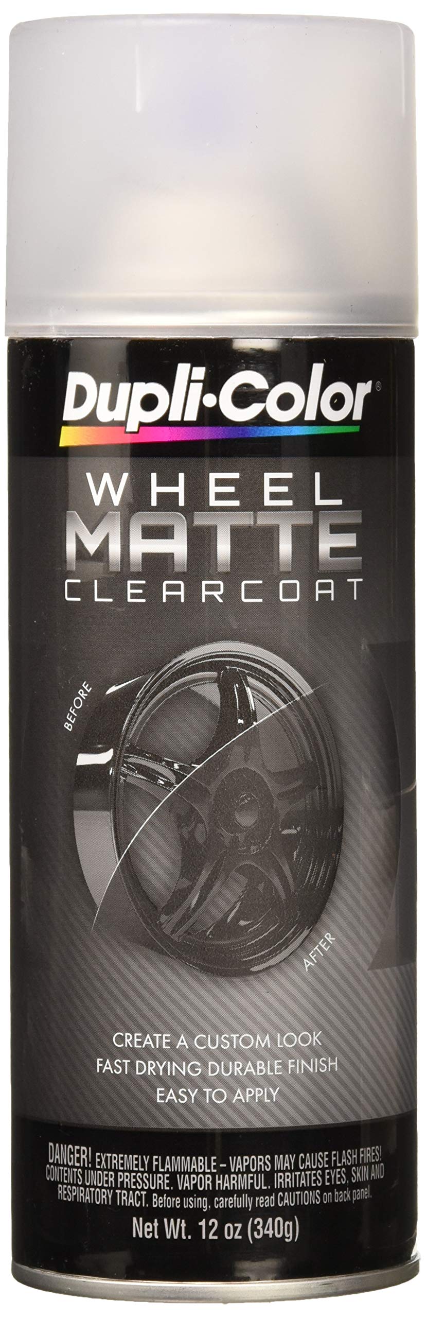Dupli-Color Ehwp10600 Wheel Coating Clearcoat, Matte, Clear, 12 Oz.