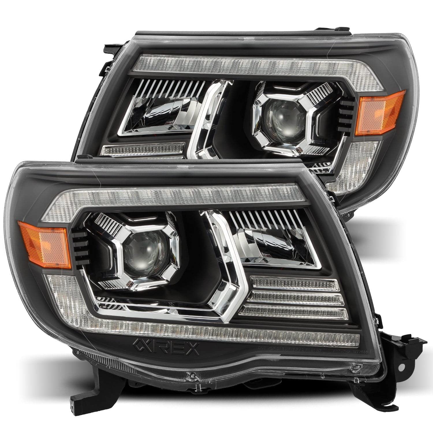 MODIFY STREET Alpharex Pro-Series Black For 05-11 Tacoma Projector Headlights left right assembly replacement
