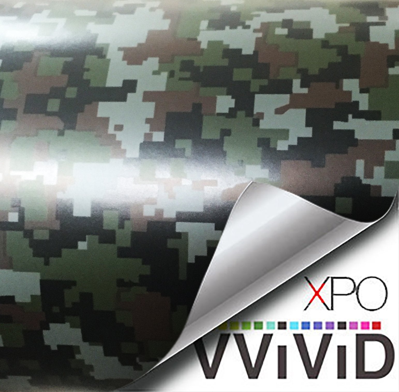 Vvivid Vinyl Camouflage Pattern Wrap Air-Release Adhesive Film Sheets (25Ft X 5Ft, Digital Camo)