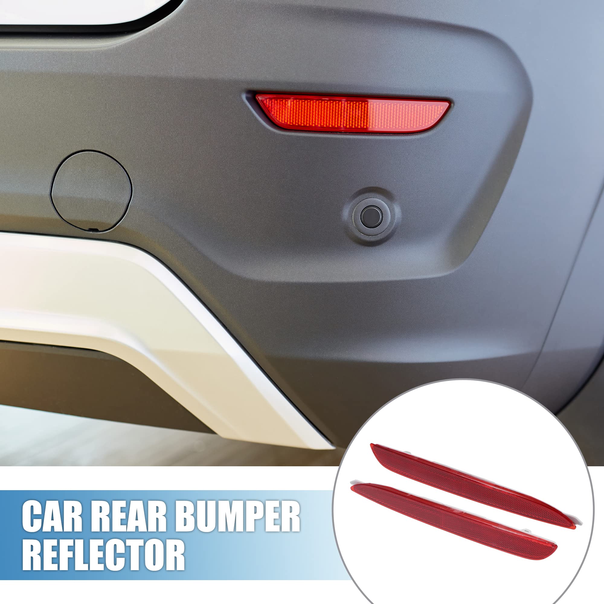 A Absopro Car Rear Left Right Bumper Reflector Bff4-51-5L0A Bff4-51-5M0A For Mazda 3 Bl 2009-2013 Plastic Red (Set Of 2)