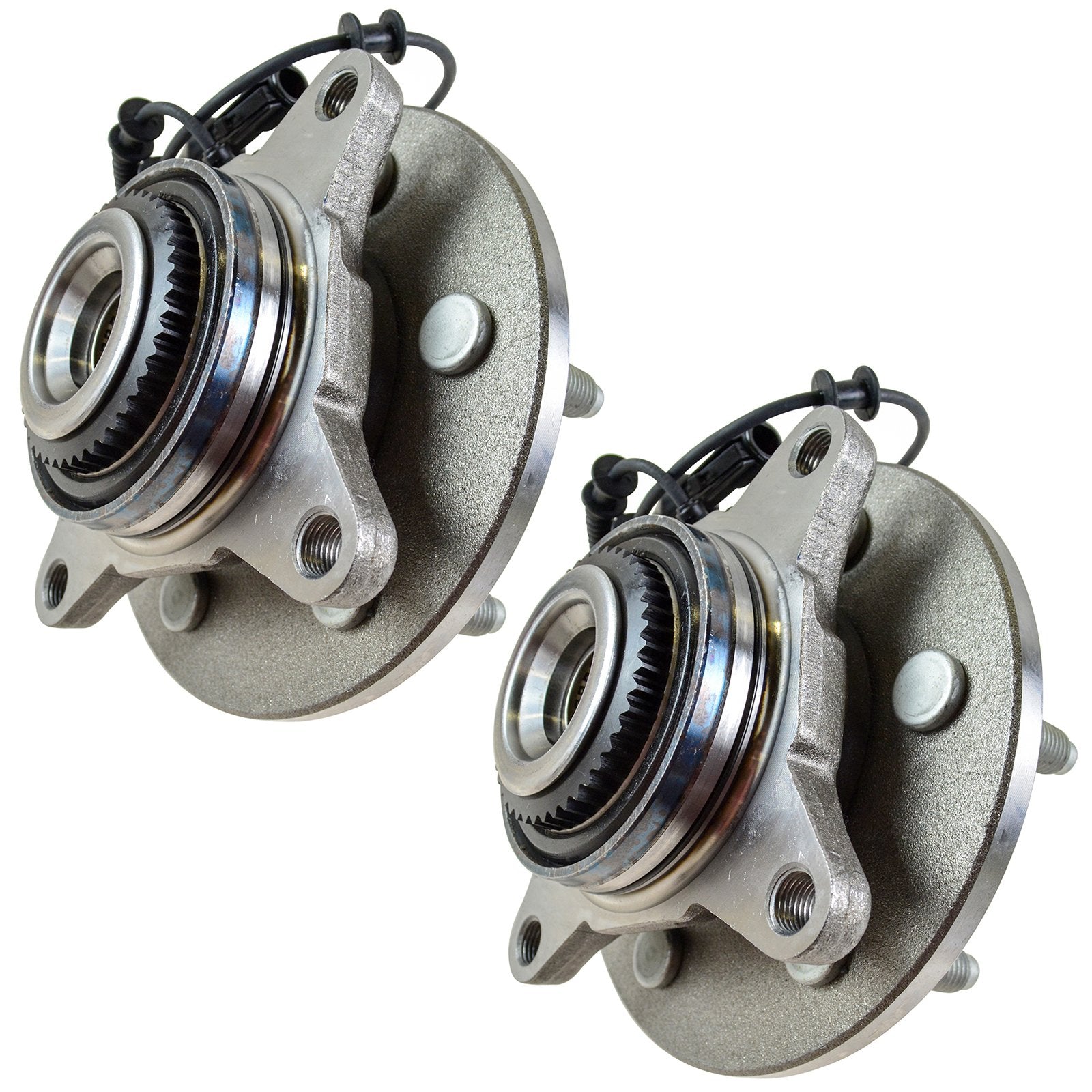 Trq Front Wheel Hub Bearings Assembly Set Compatible With 2005-2008 Ford F-150 2006-2008 Lincoln Mark Lt
