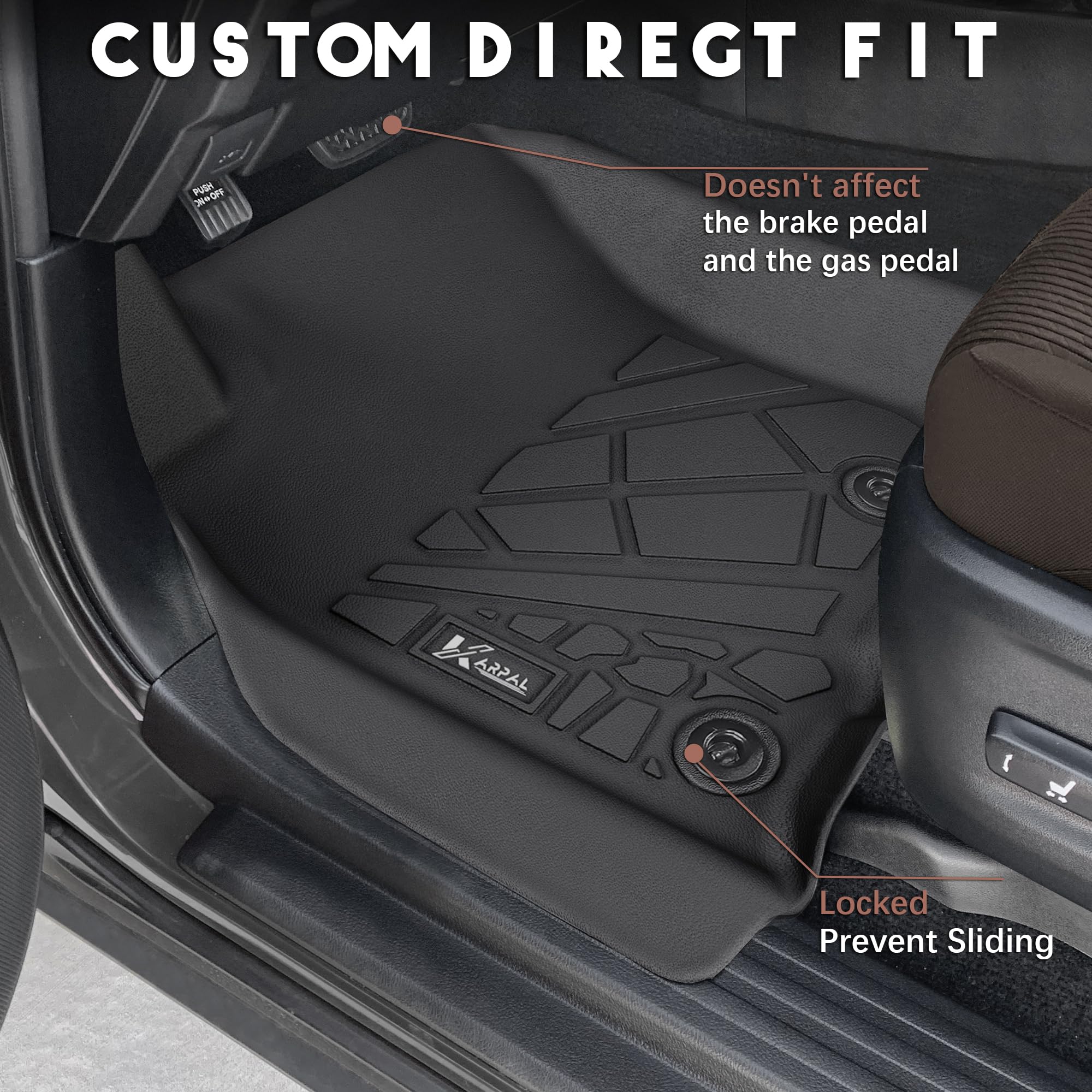 Karpal Floor Mats Fit For 2014-2023 Lexus Gx460, Fit For 2013-2024 Toyota 4Runner, All Weather Custom Fit Tpe Floor Liners, 1St