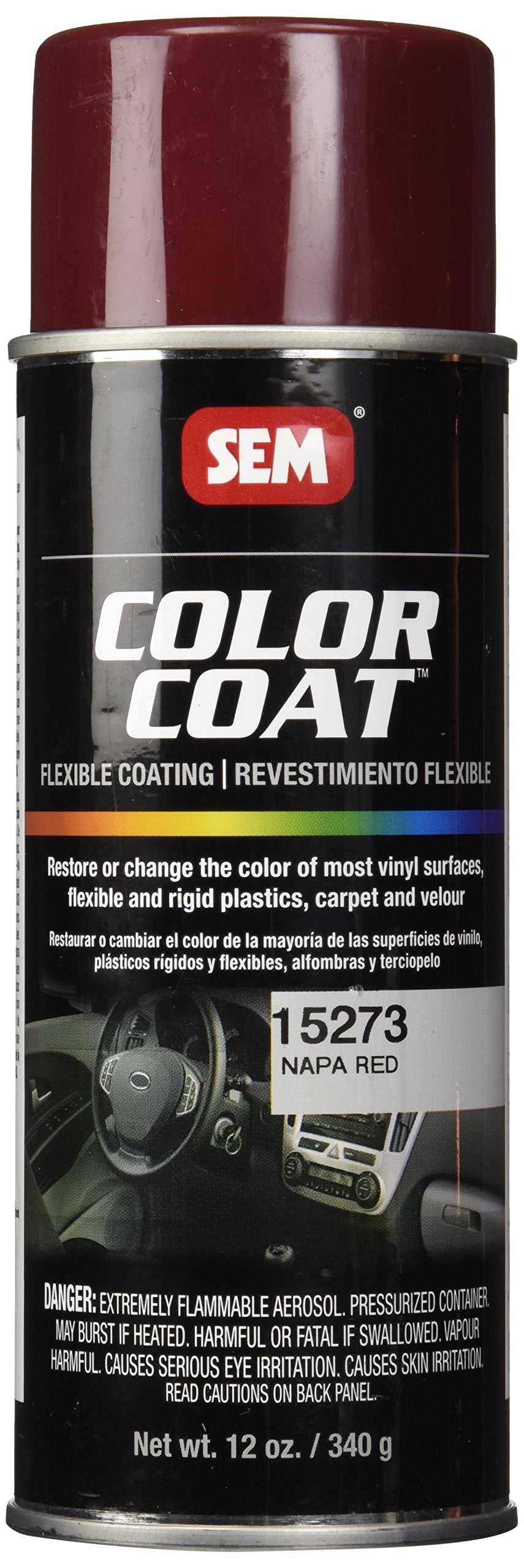SEM Products 15273 Napa Red Color Coat - 12 oz.