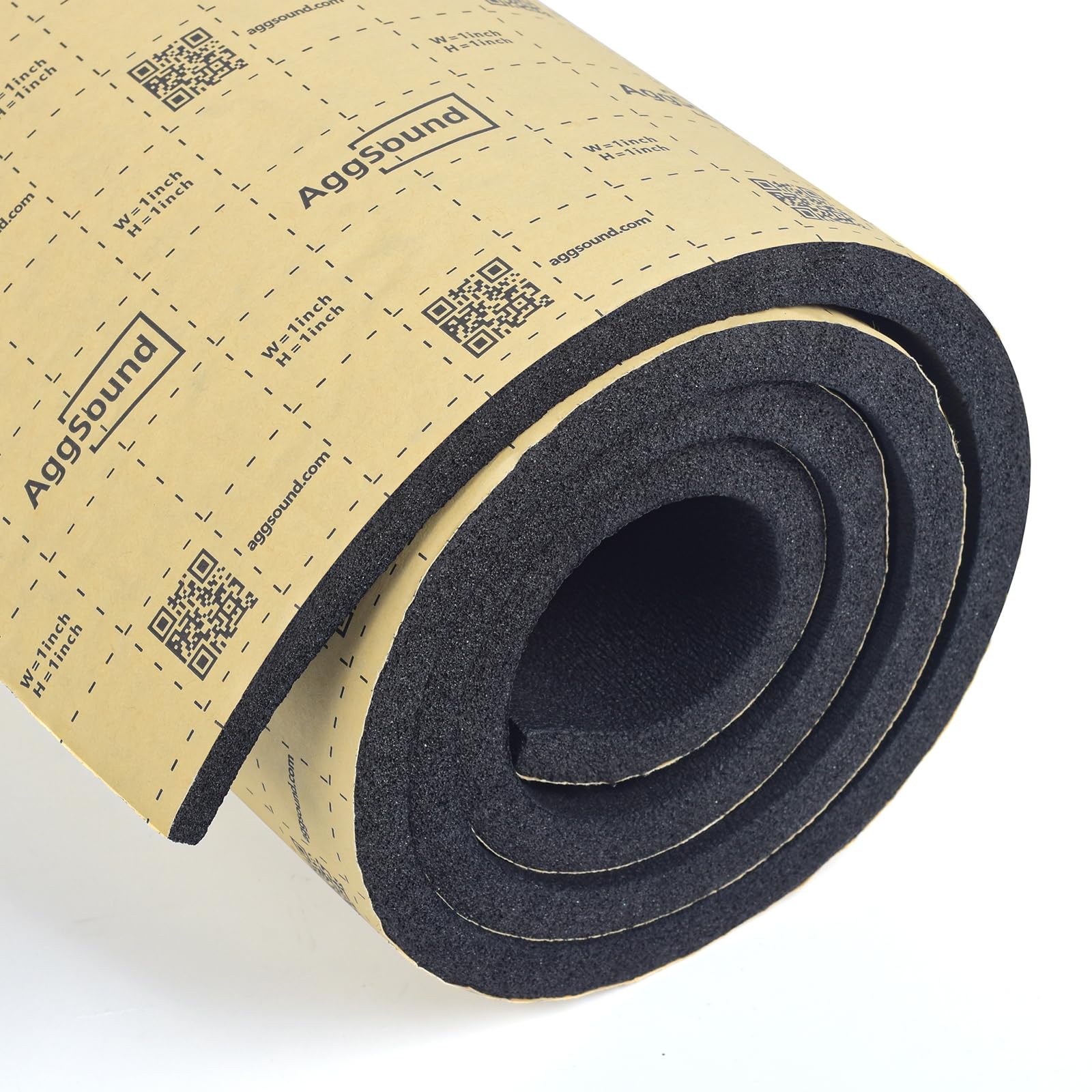 Aggsound 3/5Inch Thickened Sound Deadener For Multiple Use,High Density Foam With Adhesive,For Car, Boat, Rv Shield Insulation D