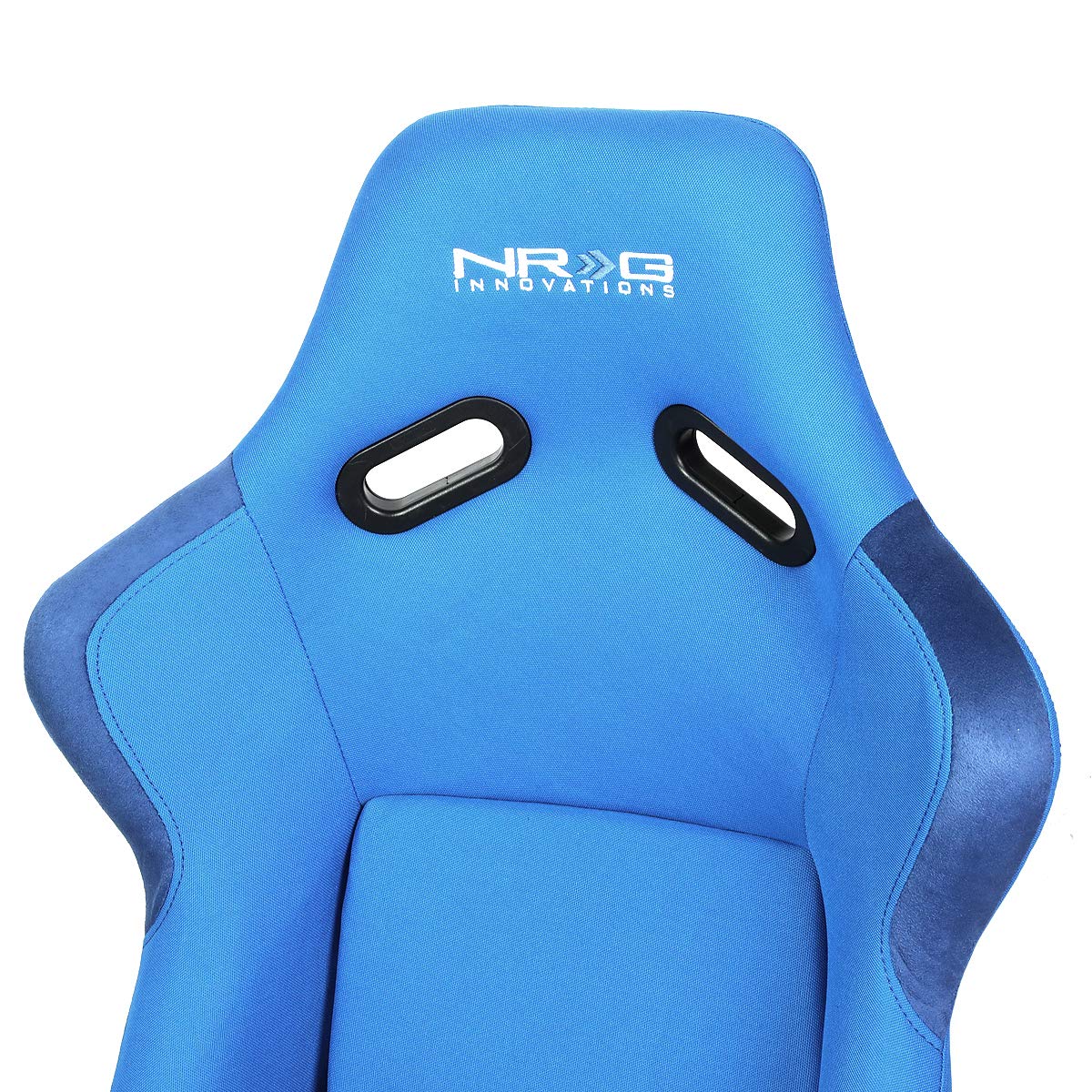 NRG Innovations NRG-FRP-300BL Fiber Glass Racing Seat, 4pt Harness, 23"W x 18"D x 34"H, Blue Cover