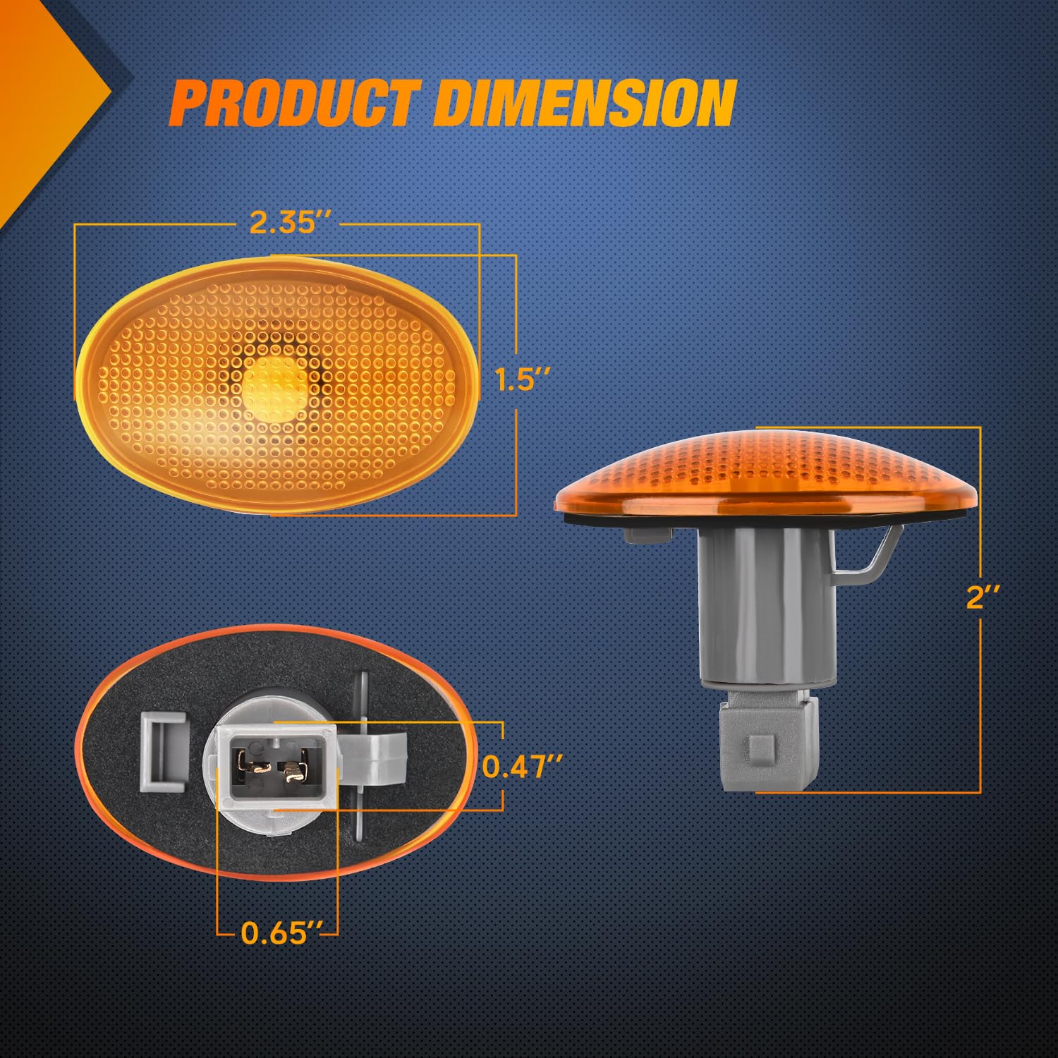 Nilight Fender Side Marker Lights 4 Pcs Red Amber Front Rear Clearance Light Compatible With Ford 1999-2010 F350 F450 F550 Super