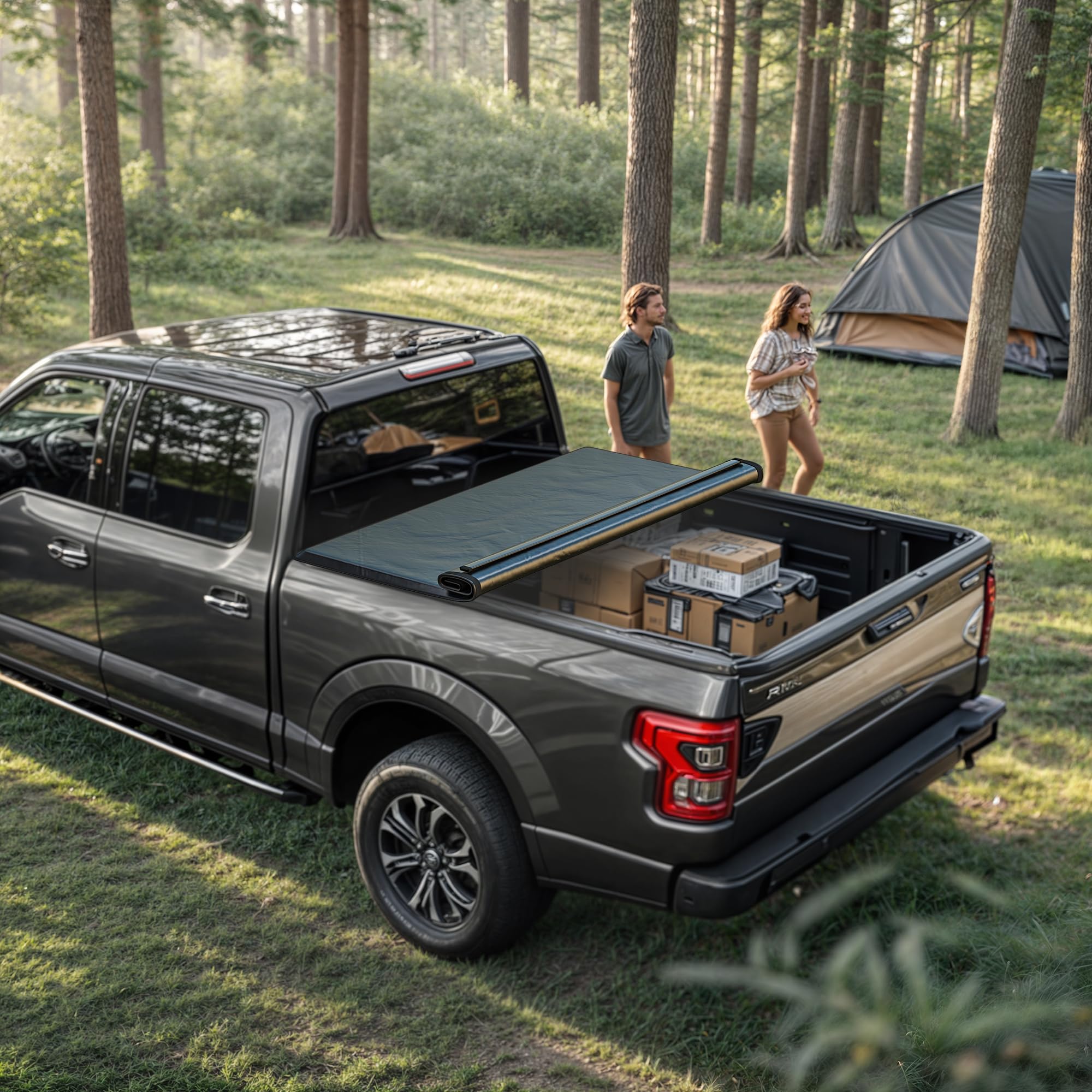 Yitamotor Soft Roll Up Truck Bed Tonneau Cover Compatible With 2015-2025 Chevy Colorado/Gmc Canyon, Fleetside 5.2 Ft Bed