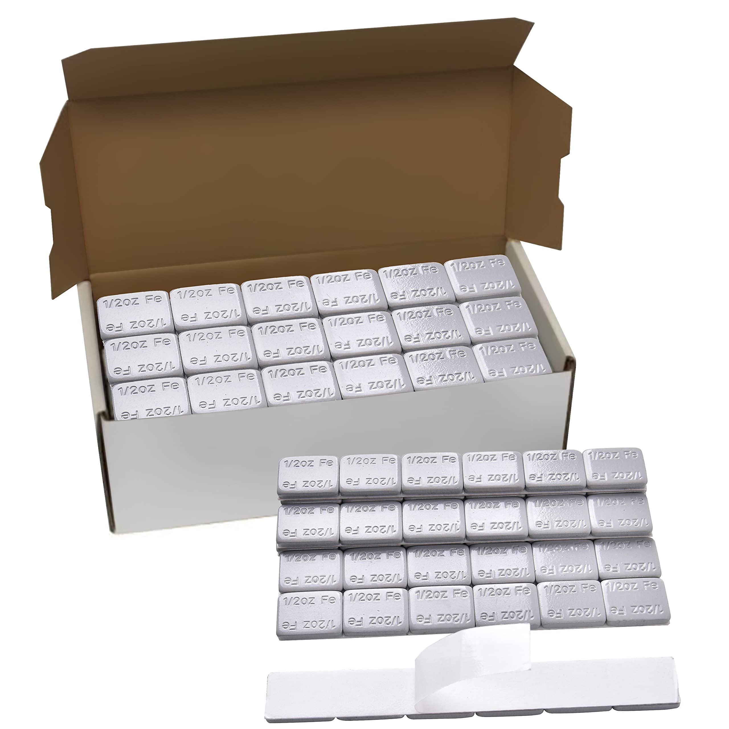Aain A024 1/2 Oz Stick On Wheel Weights For Cars, Trucks, Suvs, Motorcycles, Low Profile, Adhesive Stick On Wheel Weights, 288Pc