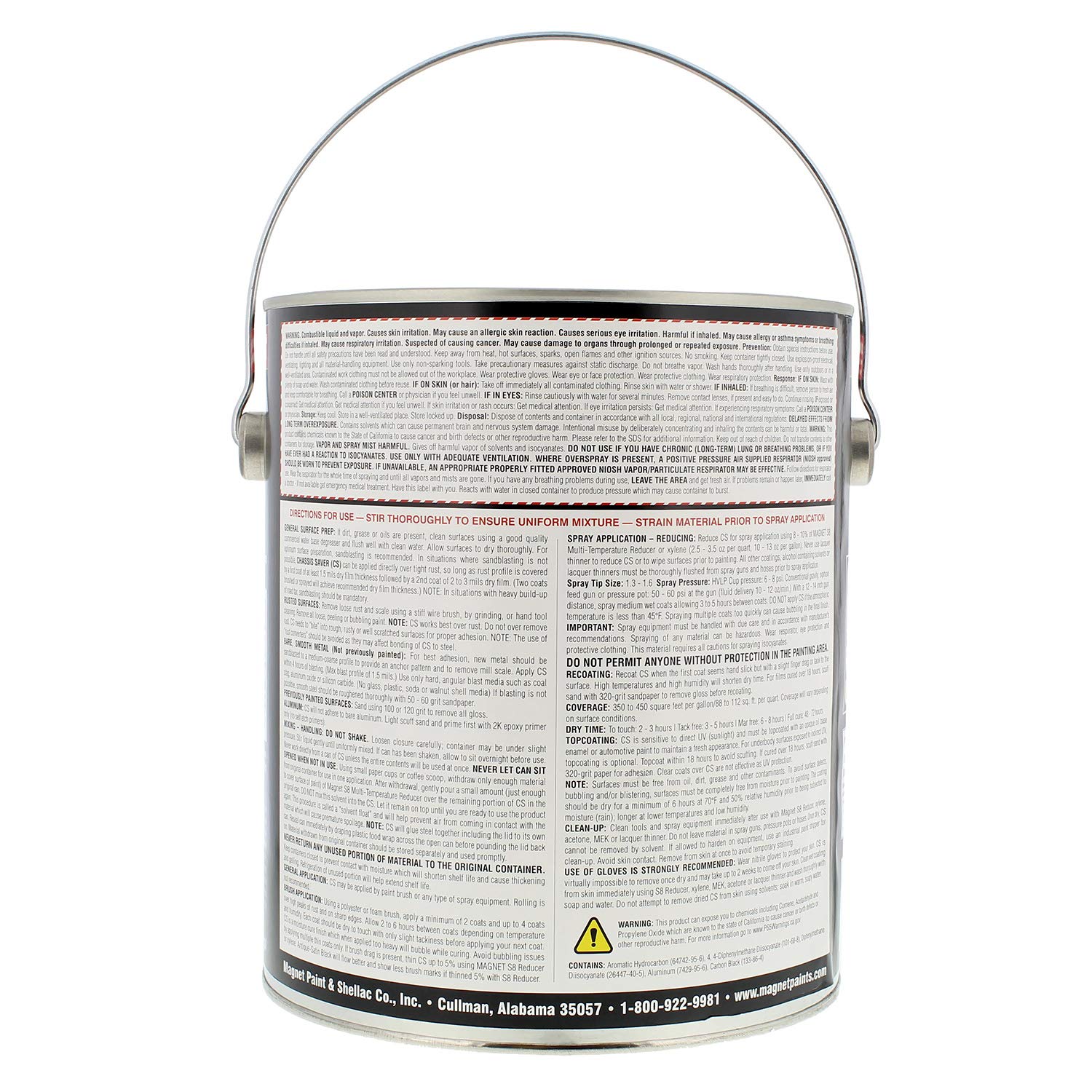 Magnetic Paint Chassis Saver Rust Preventative Paint, Gloss Black, 1 Gallon, Model UCP99-01