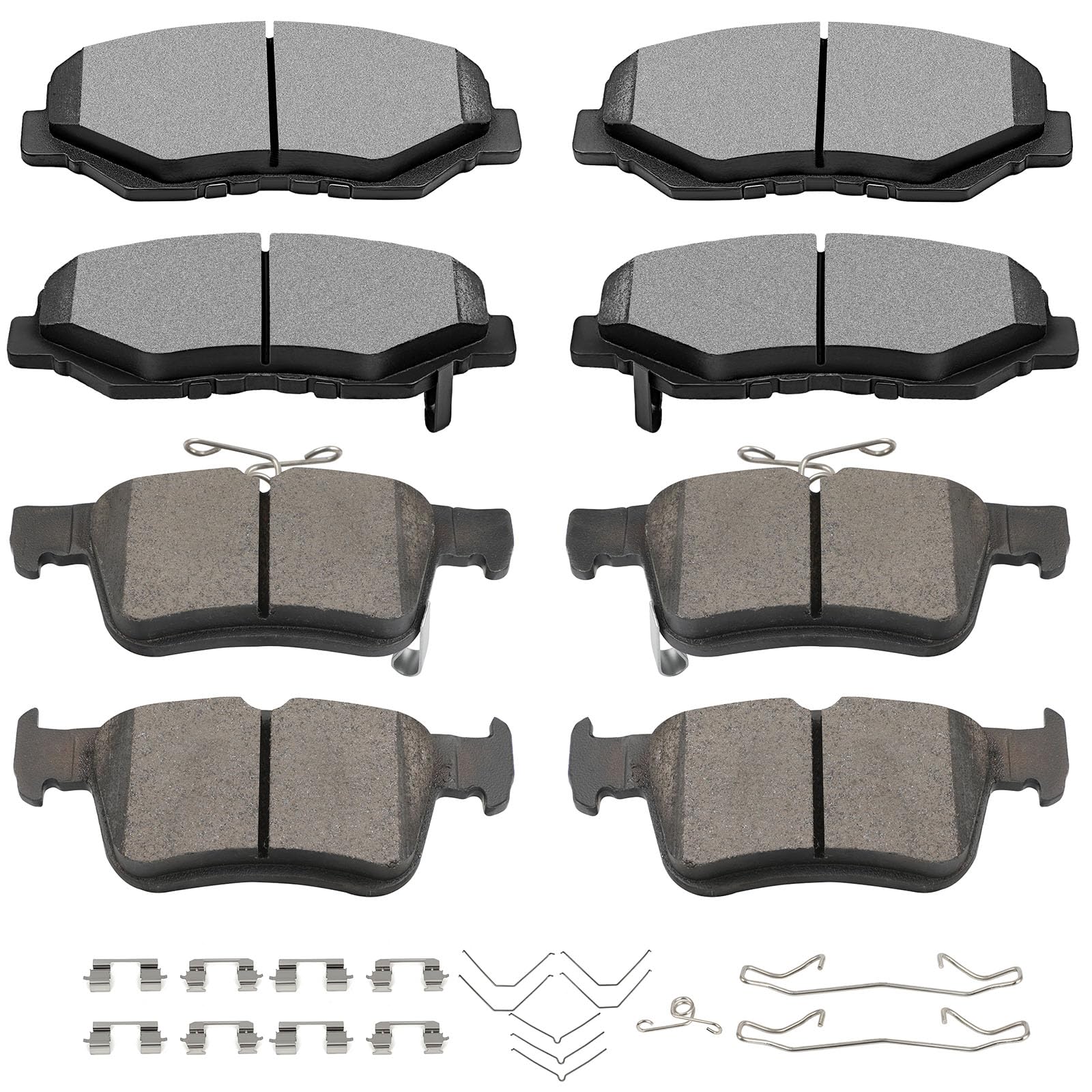 Scitoo D914 D1878 Ceramic Brake Pads Sets Front & Rear W/Hardware Replacement For Honda For Civic 2016 2017 2018 2019 2020 2021