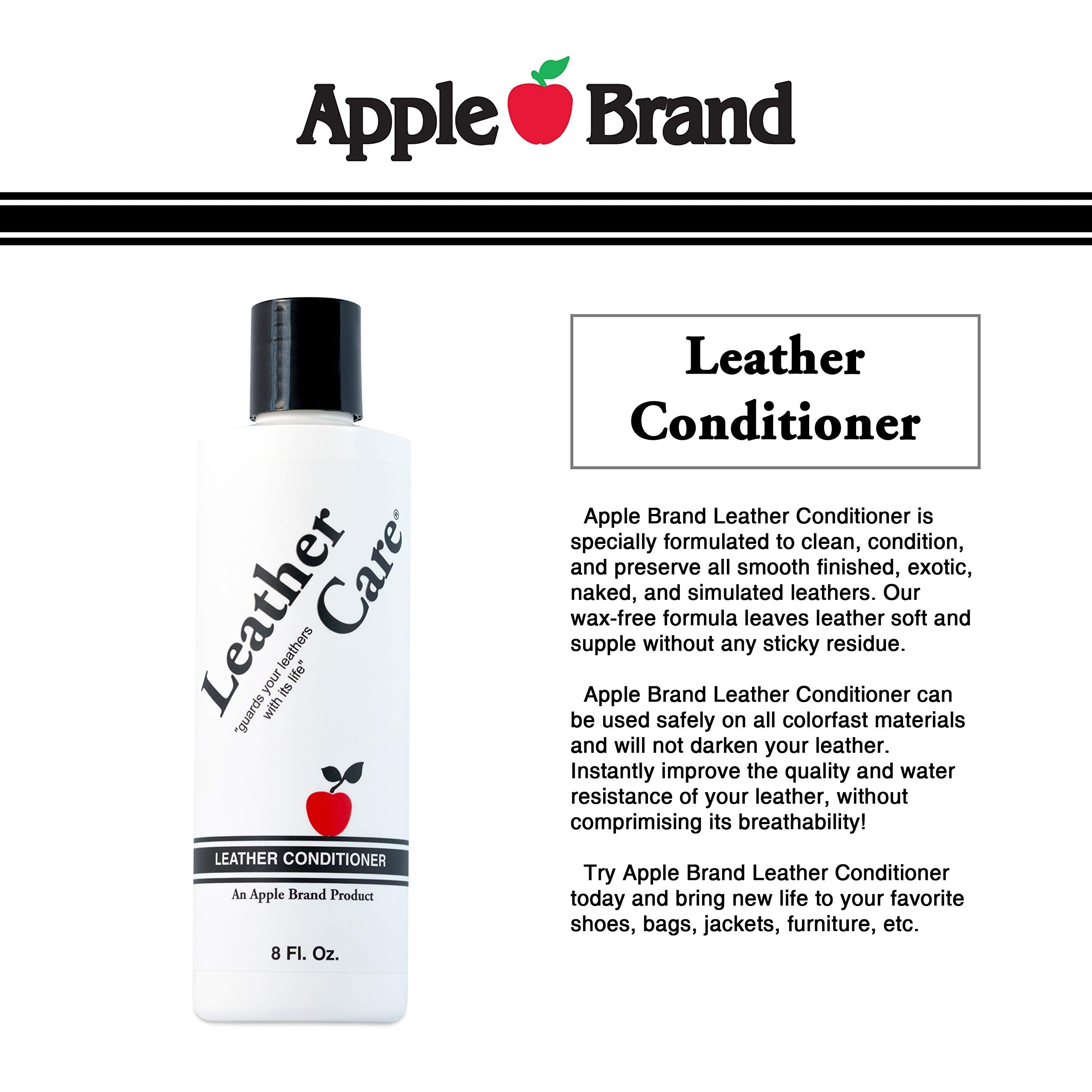 Apple Brand Leather Conditioner - 8oz Bottle, Leather Care, Model 13