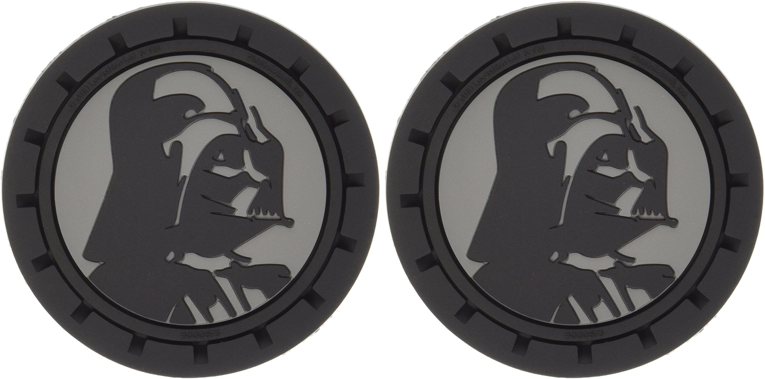 Plasticolor 000673R01 Star Wars Darth Vader Auto Car Truck SUV Cup Holder Coaster 2-Pack