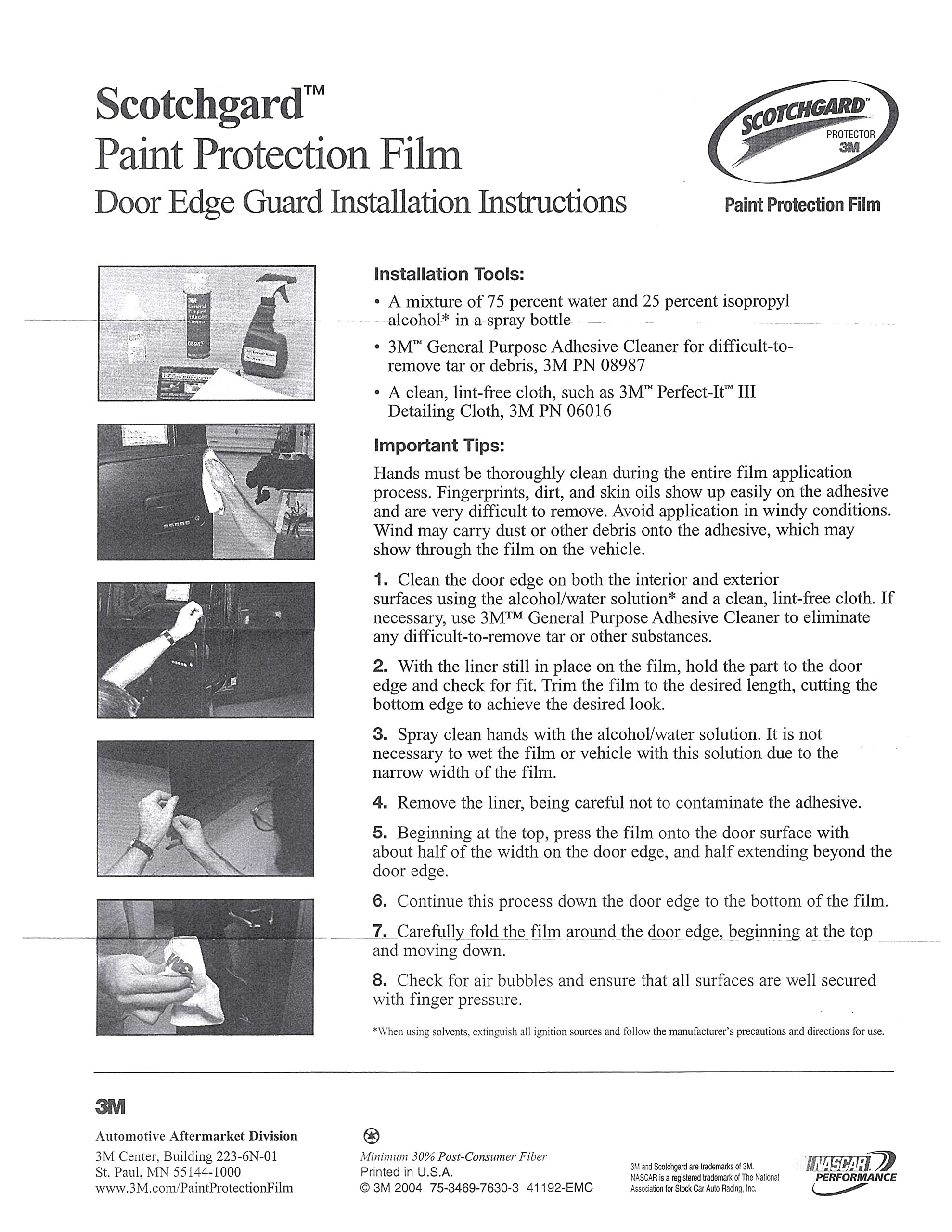 Upromax Door Edge Protector - PRE-Cut Clear Invisible Paint Protection Film, 0.4 x 240, Universal Fit for Cars & Trucks, Model 96036