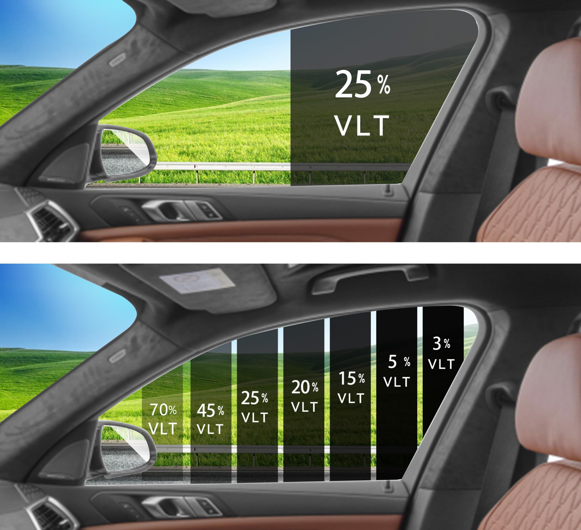 2Ply Premium Window Tint Film For Car 24''In X 15'Ft (20% Vlt), Protects Privacy, Blocks Uv And Reduces Heat, Film Roll For Car