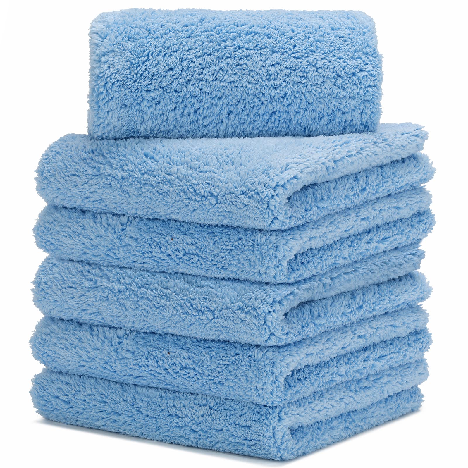 Carcarez Microfiber Towels For Cars, Car Drying Wash Detailing Buffing Polishing Towel With Plush Edgeless Microfiber Cloth, 450