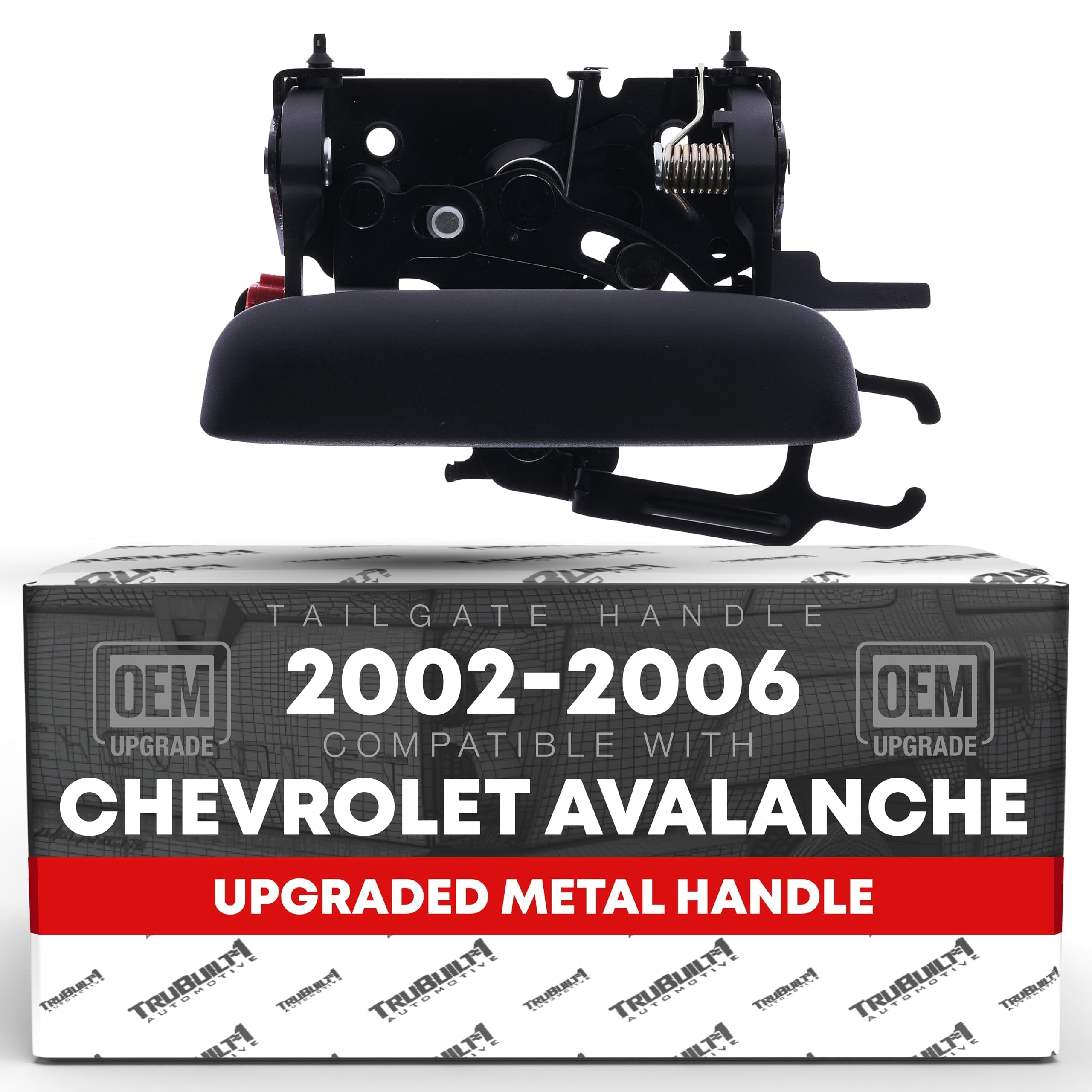 Tailgate Handle Assembly, Upgraded Metal - Compatible With 2002-2006 Chevrolet Avalanche 1500, 02-06 Avalanche 2500, 02-06 Cadillac Escalade Ext - Textured Black - Oem 15086873, 79602, Gm1915115