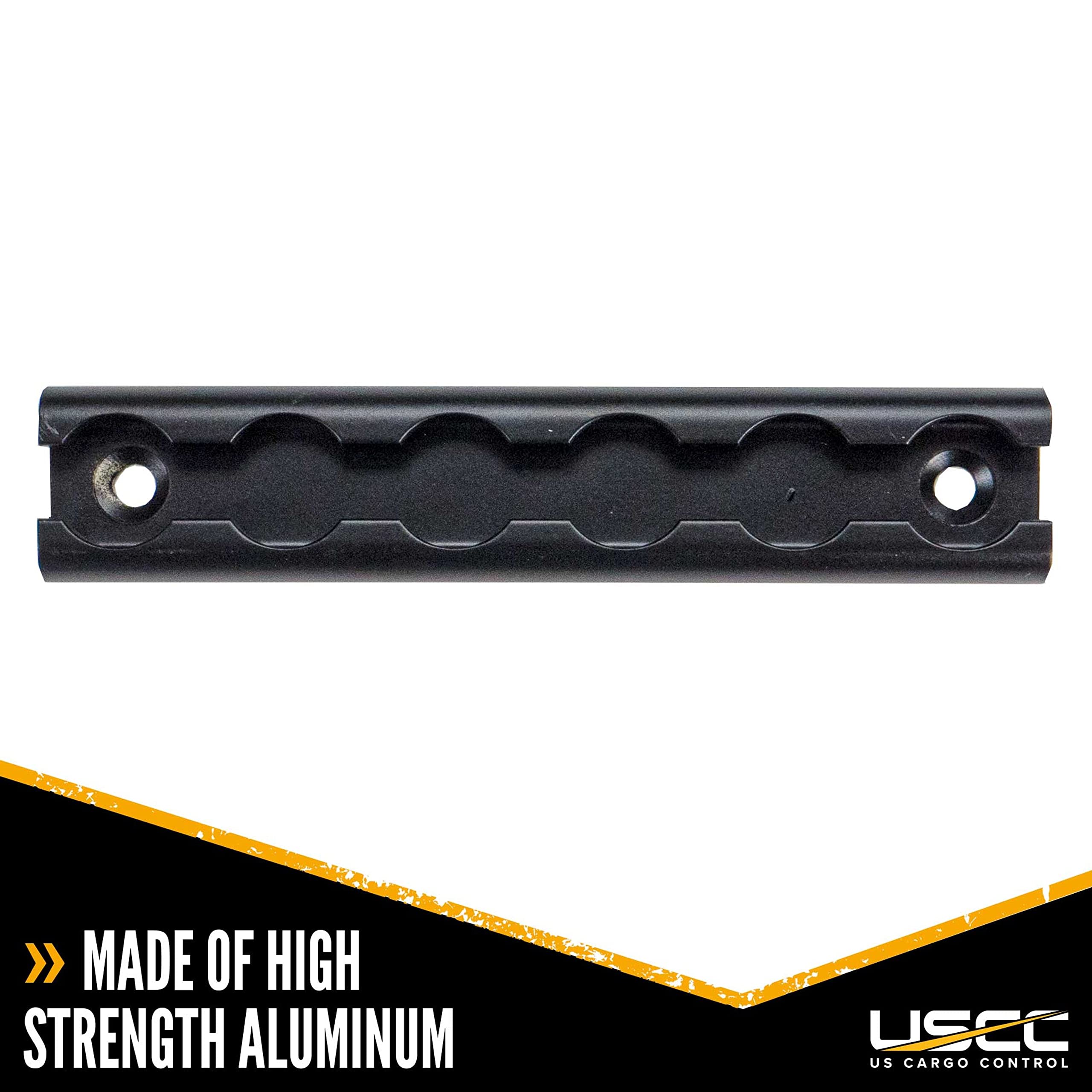 US Cargo Control 6 Black Anodized Aluminum L Track (4-Pack) - Durable Tie Down Rail for Trailers, Truck Beds, Motorcycles, ATVs, Bikes