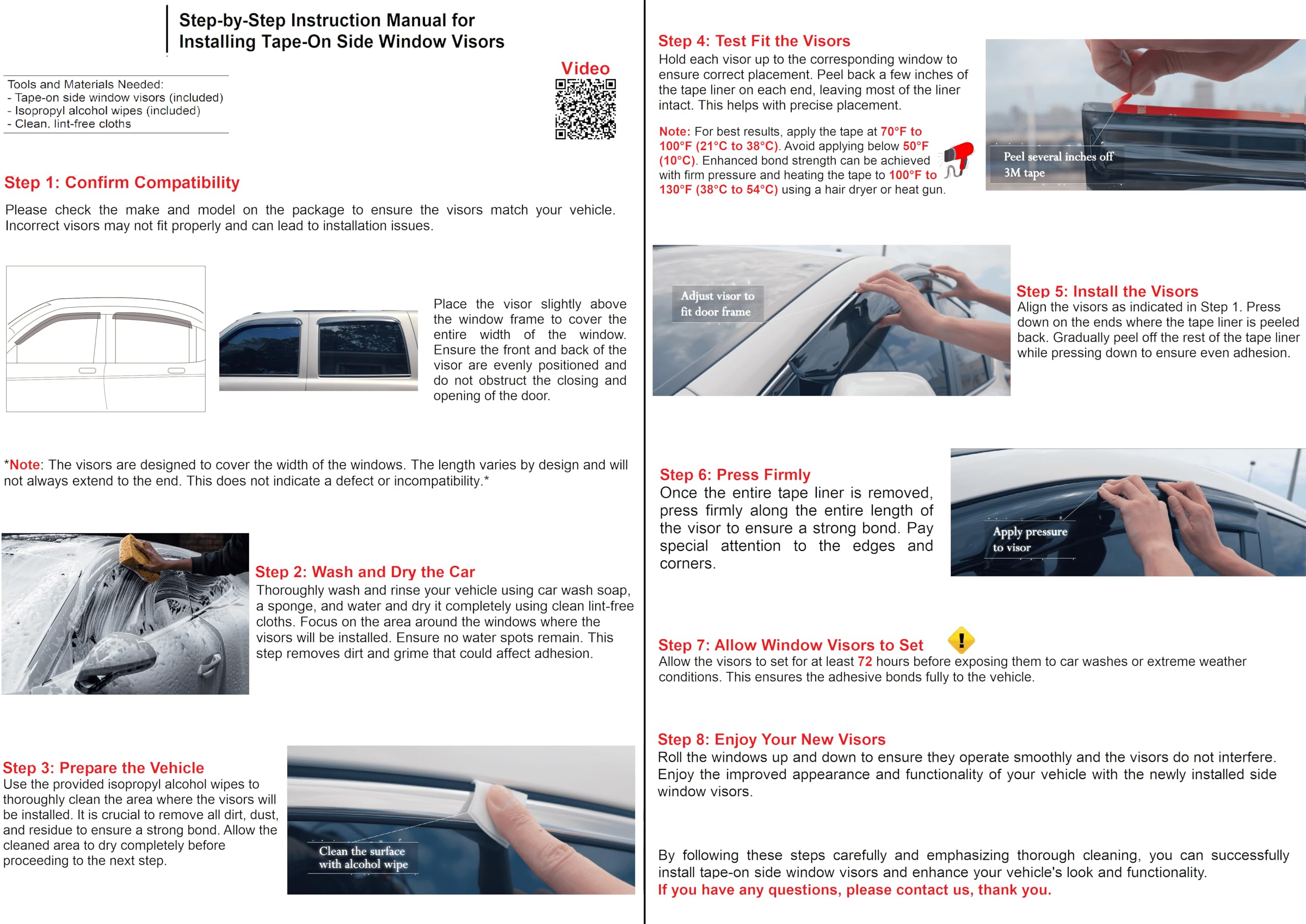 2018-2025 Tape-On Side Window Deflector Visors For Jeep Wrangler Jl Unlimited 4 Door & For Jeep Gladiator Jt 2020-2025 Smoke Tin