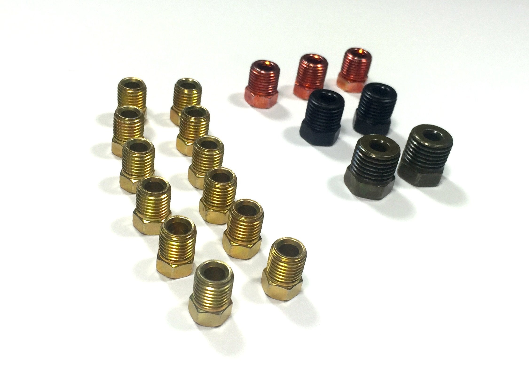 The Stop Shop Fitting Kit For 3/16' Inverted Flare Brake Lines, Made In Usa