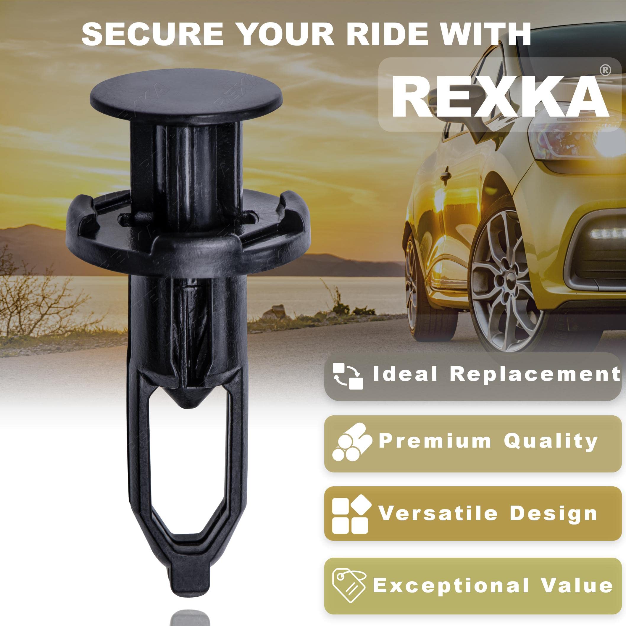 Rexka 31Pcs Fender Liner Bumper Cover Grille Retainer Clips Compatible With Toyota Lexus 52161-16010 52161-02020 - Auto Clips Re