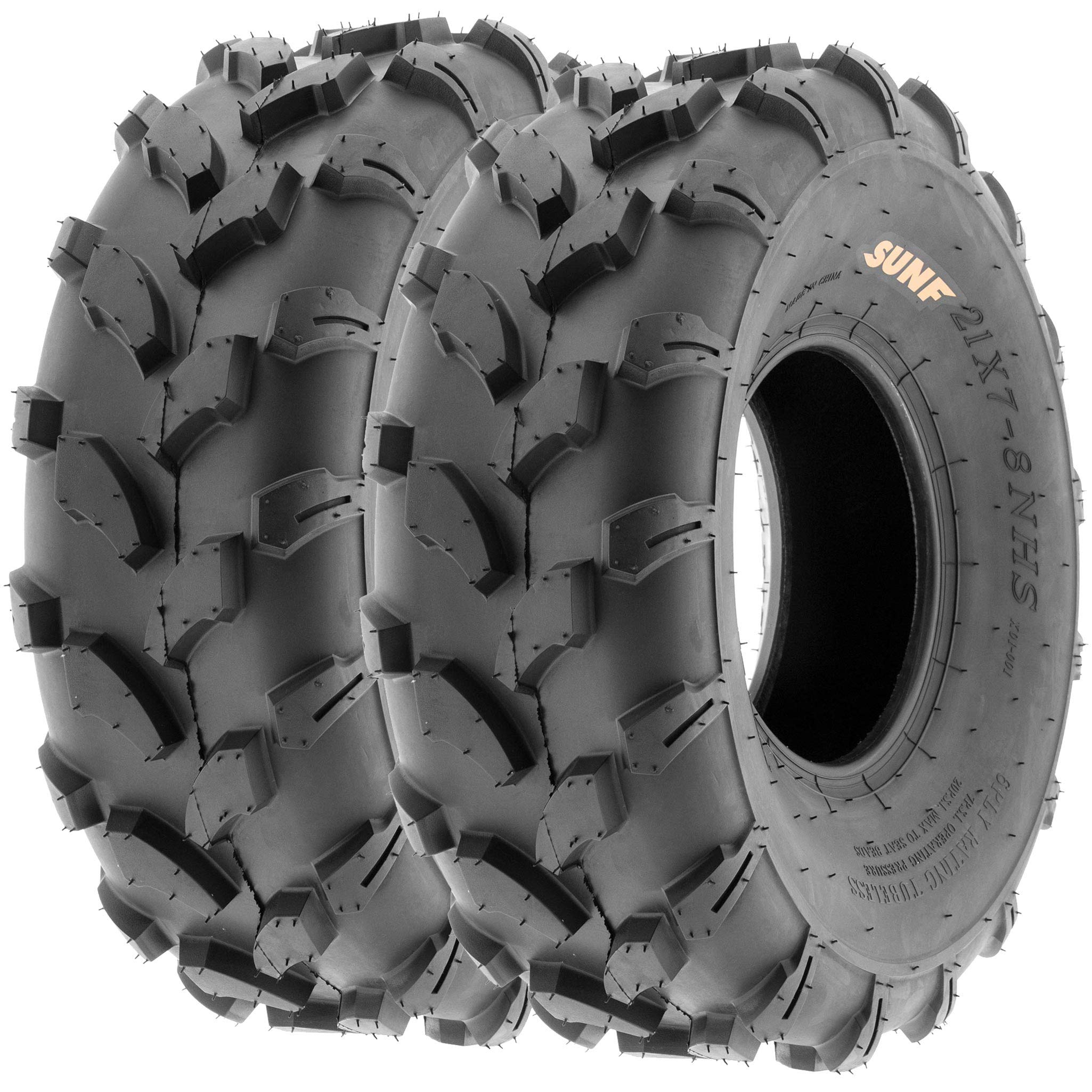 SunF A003 ATV/UTV/Lawn-Mowers Off-Road Tire 21x7-8, 6 PR, Directional Tread (Pair of 2)