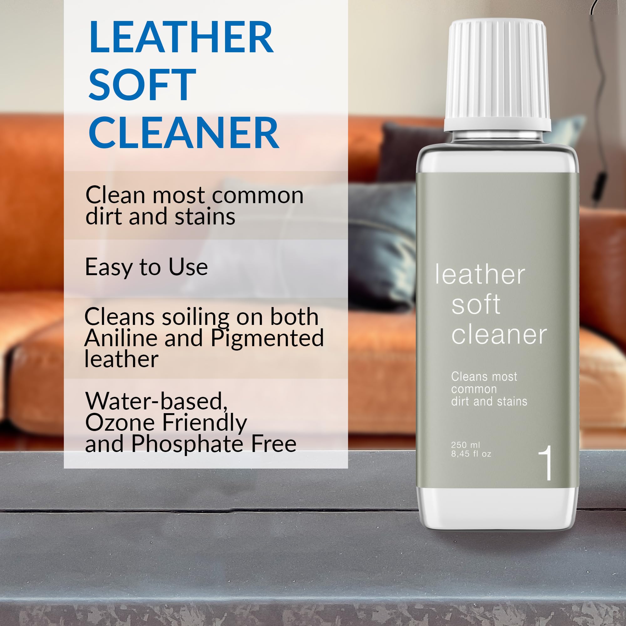 Leather Master Leather Care Kit - Cleaner & Conditioner for Car Seats, Furniture, Purses & Jackets - 250 ML