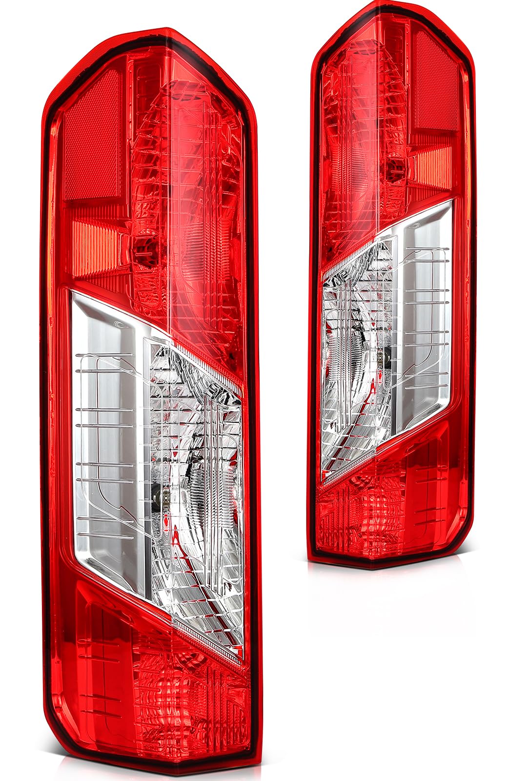 LBRST Tail Light Fit 2007-2022 for Transit, 2015-2022 for Transit-150/250/350, 2015-2022 for Transit-350 HD Black Housing Red Le