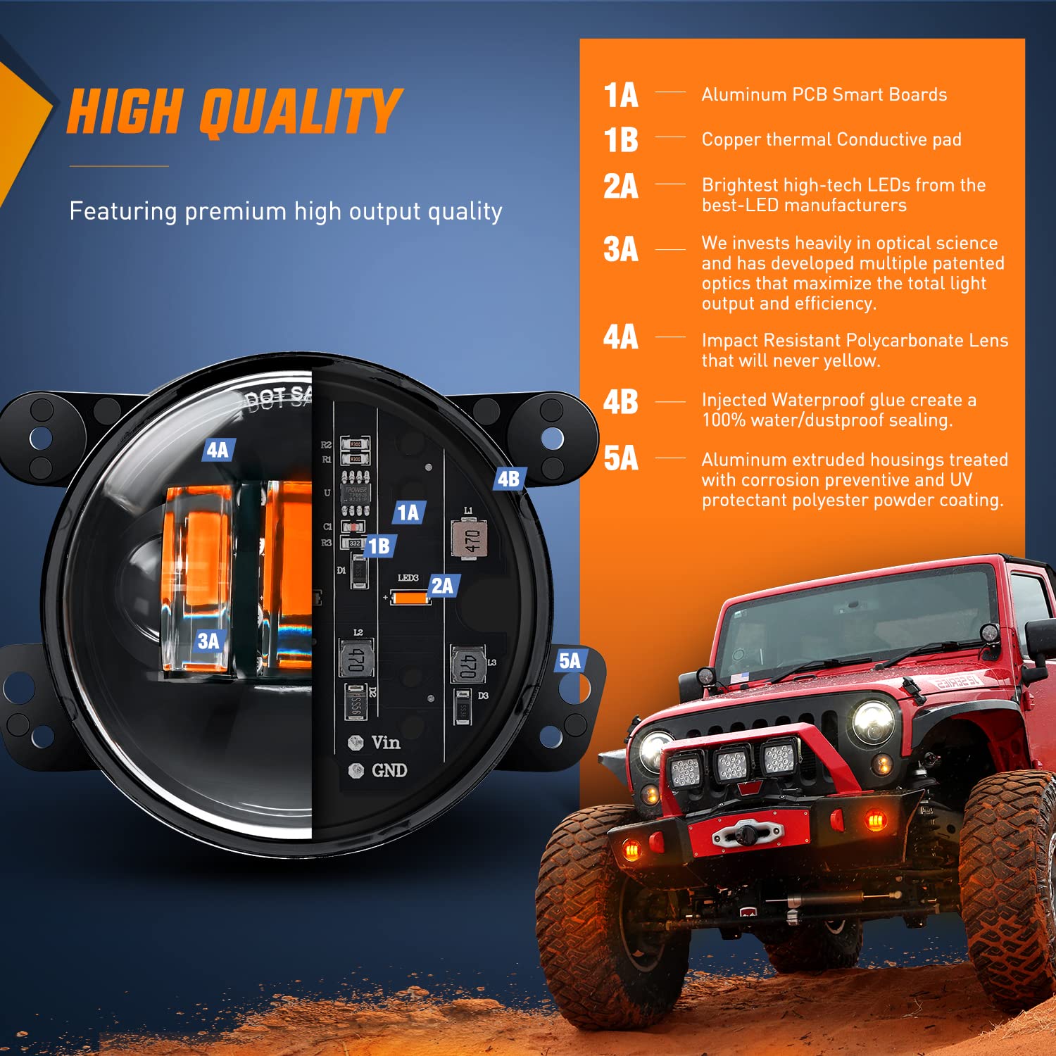 Nilight 2Pcs 7 Inch Led Halo Headlights W/Turn Signal Amber White Drl High Low Beam Round Headlamp For 2007-2018 Wrangler Jk Jku