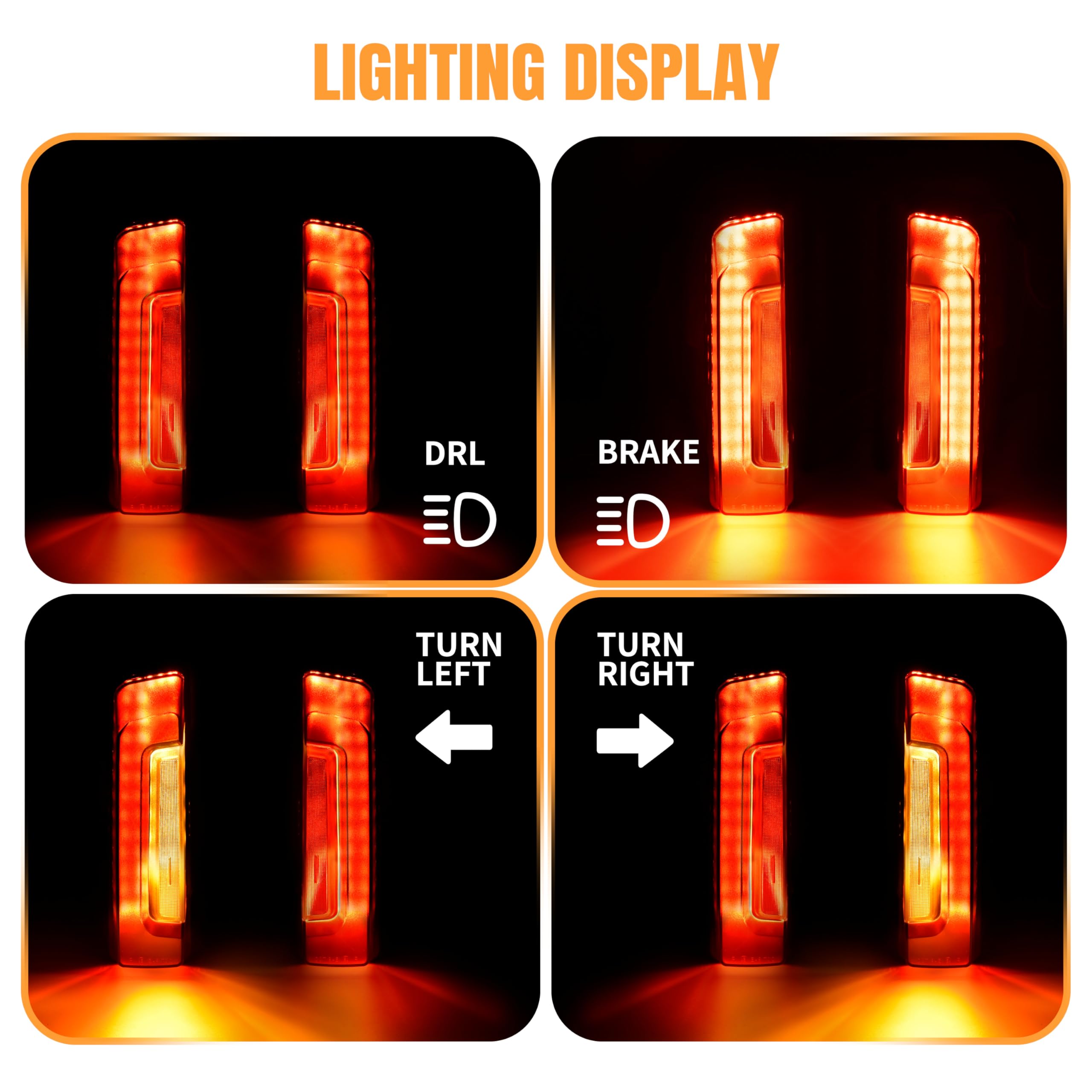 VEISUTOR Rear Fender Light for Harley Road Glide & Street Glide 2024-2025, Smoked LED Run Brake Turn Lamps, Model VST-010102-027