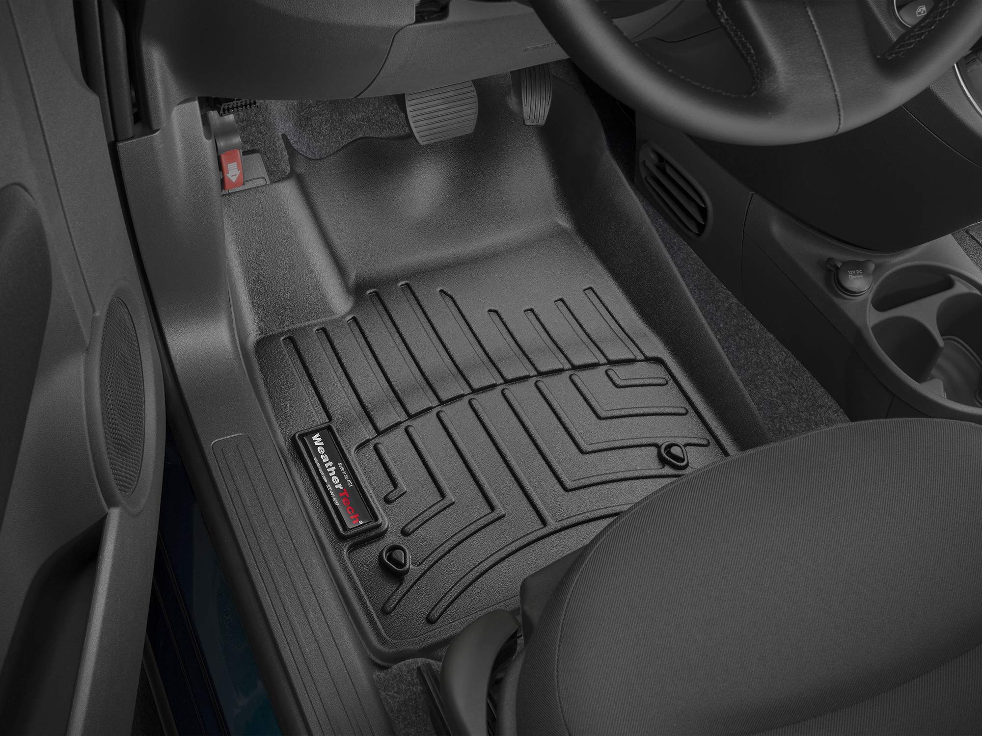 Weathertech Custom Fit Floorliners For Fiat 500E, 500, 500C - 1St Row (443691), Black