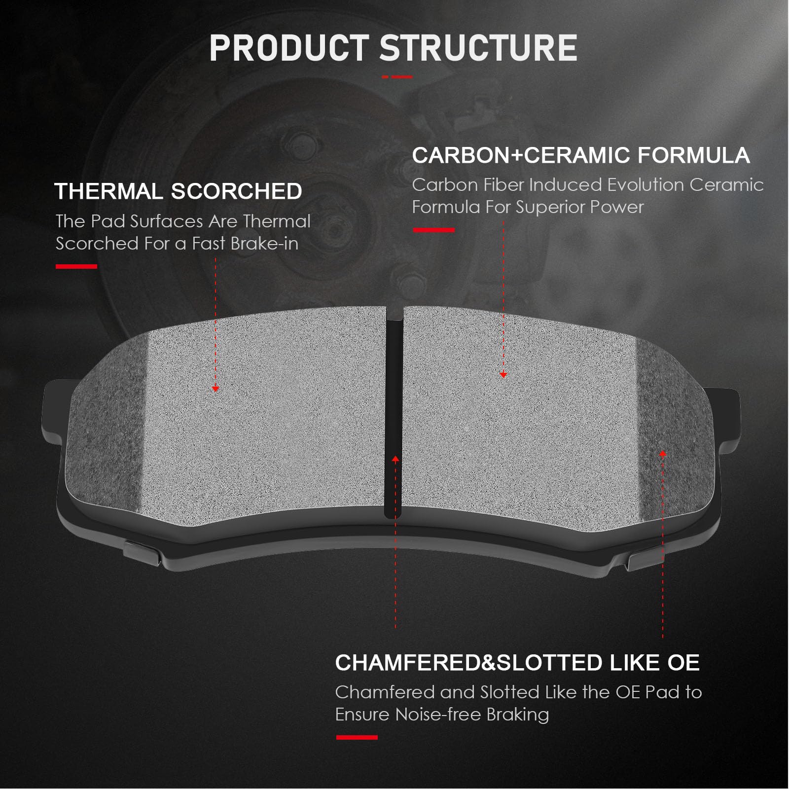 Cciyu D606 Rear Semi-Metallic Disc Brake Pads Kit For Lexus Gx460 Gx470 Lx450 For Toyota For 4Runner Fj For Cruiser For Land Cru