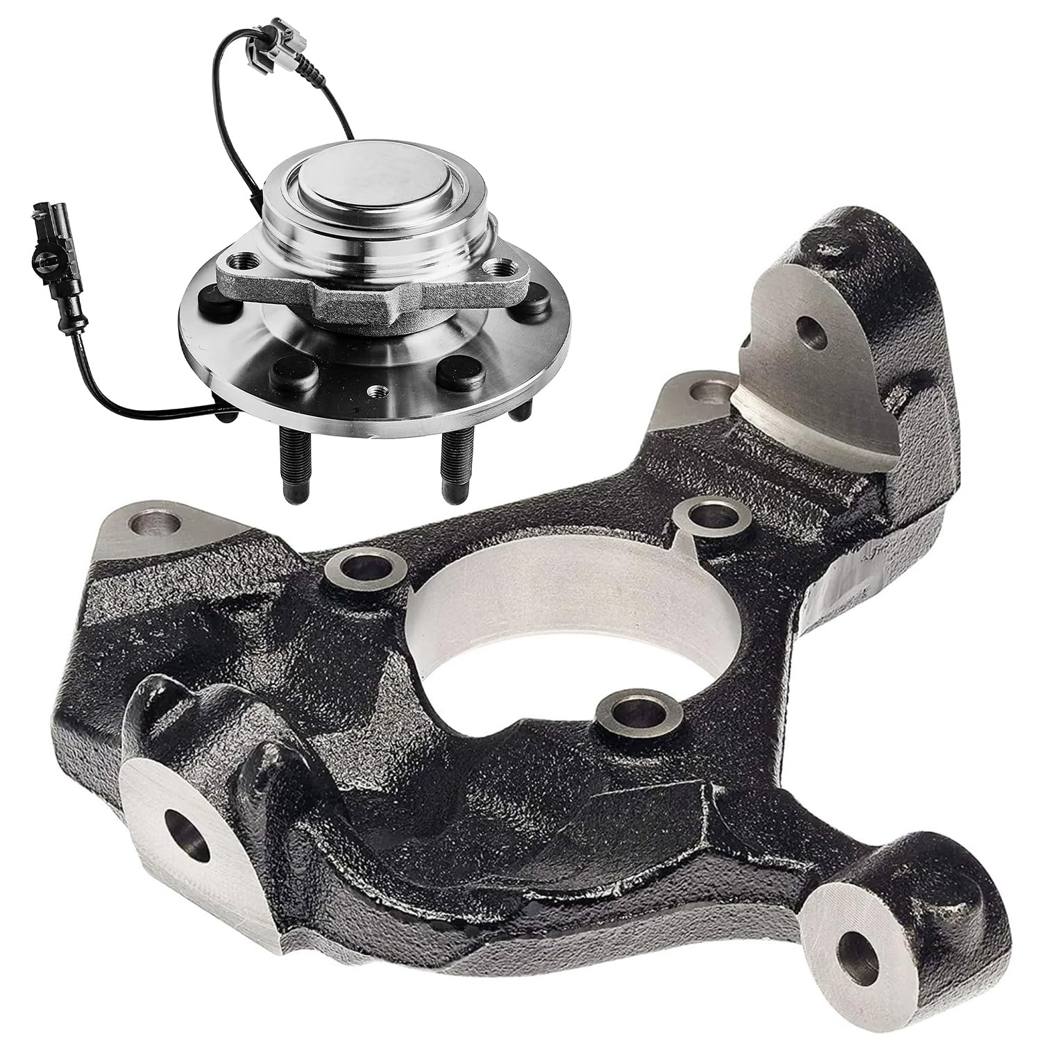 Detroit Axle - RWD Front Left Knuckle Kit for Chevrolet GMC Silverado Suburban Sierra 1500 Avalanche Tahoe Yukon Cadillac Escala