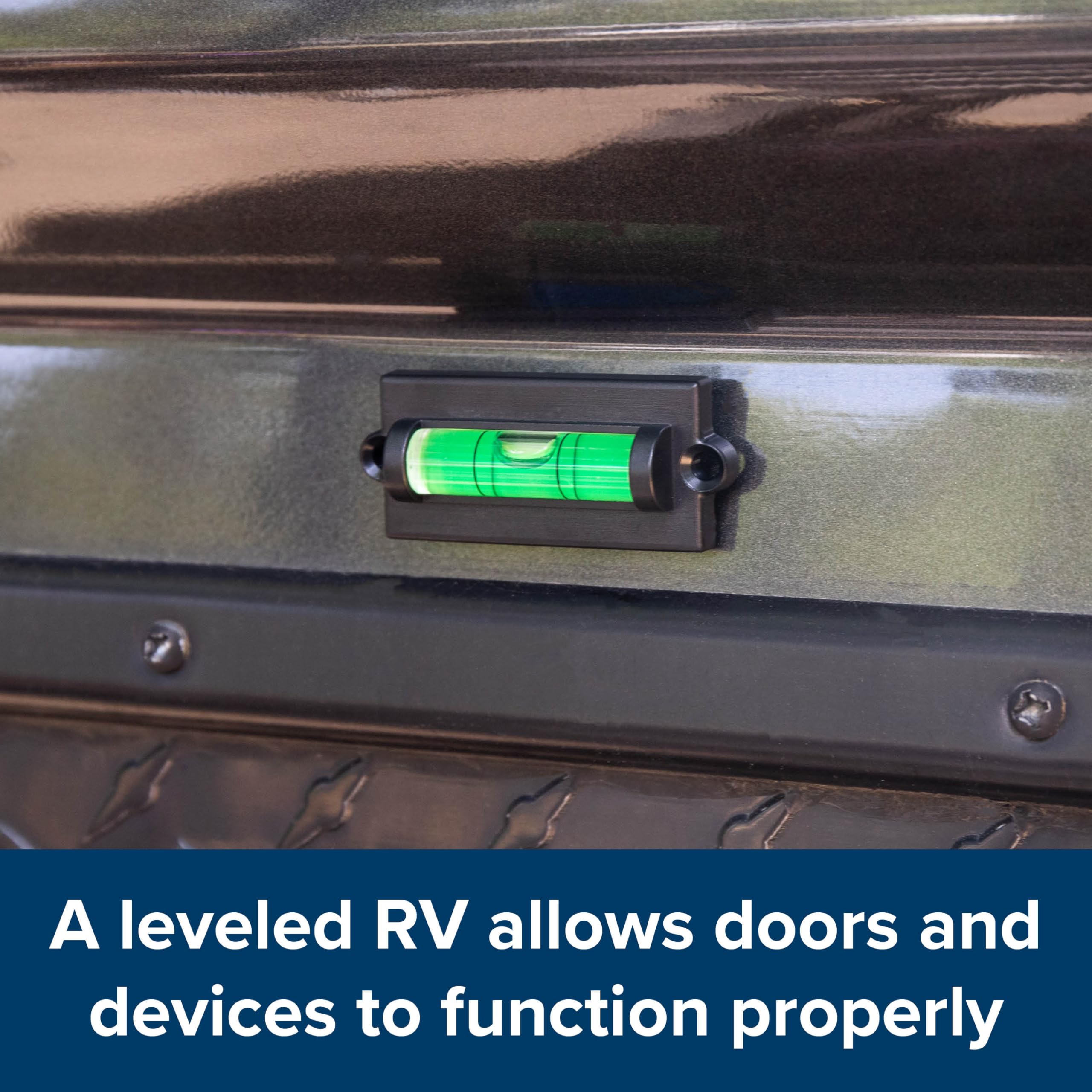 Camco Camper / Rv Level - Features Front To Back / Side To Side Rv Leveling - Easy Install W/ Screws Or Adhesive Tape - 2-Pack (