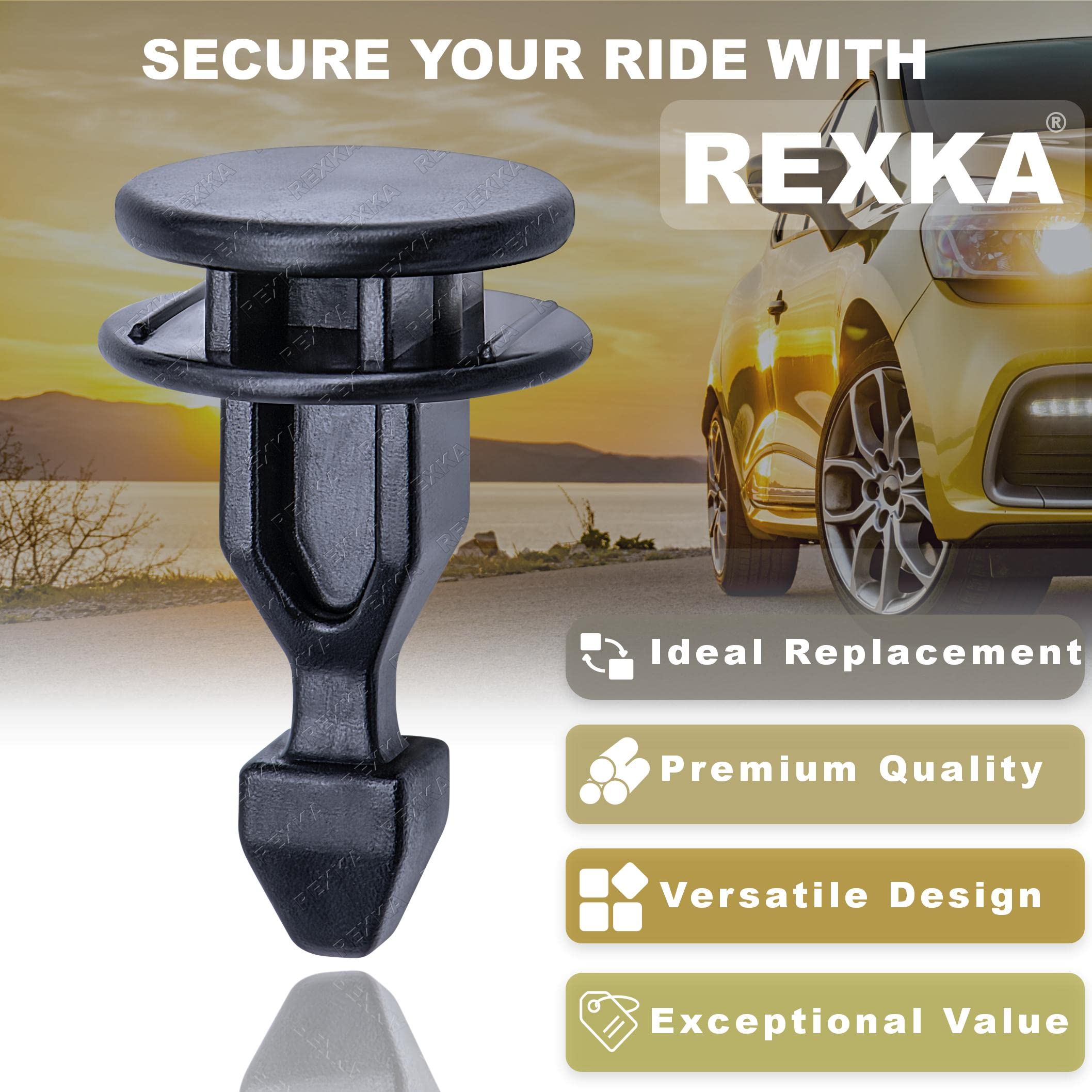 Rexka 101Pcs Striker Engine Cover Retainer Clip Compatible With Honda 91547-Tz5-A02 Honda Odyssey, Pilot & Ridgeline Acura Mdx,
