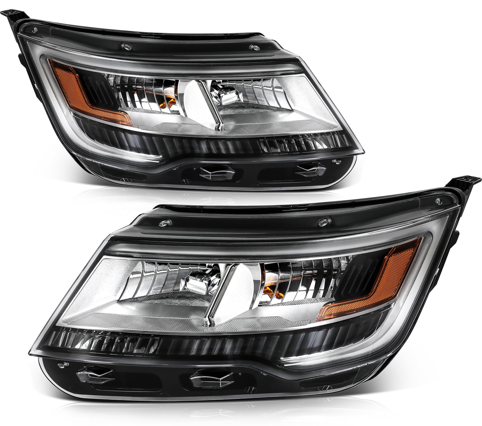 LBRST Headlight Fit 2016-2018 for Explorer Pair Headlight Assembly FB5Z13008B