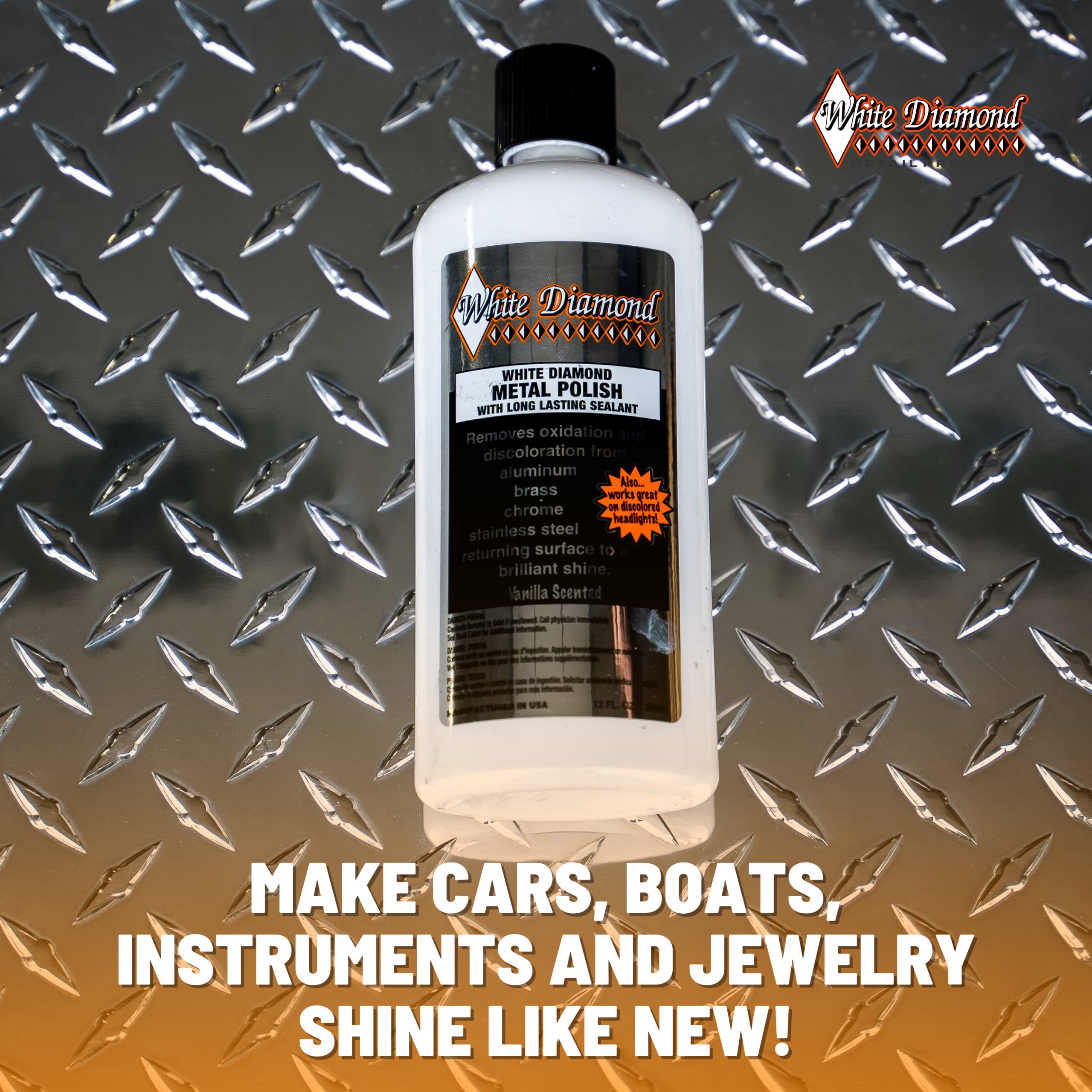 Schultz Laboratories Metal Polish - Cleaner & Protectant, 12 fl oz, Long Lasting Sealant, Removes Oxidation from Aluminum, Brass & Chrome