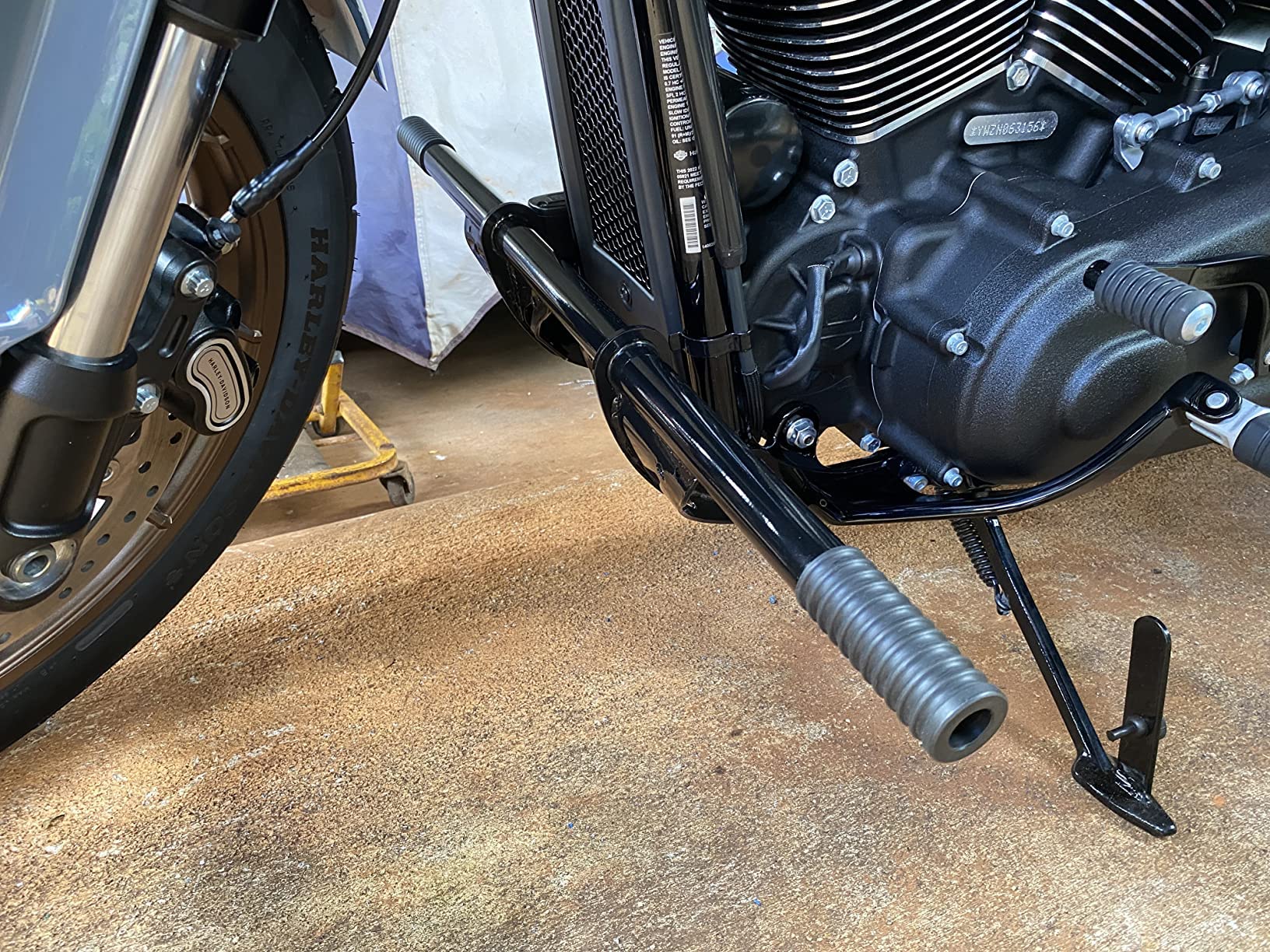 WOWTK Highway Footpeg Engine Guard Crash Bar fits for Harley Softail Street bob,Low Rider,Low Rider S 2018 2019 2020 2021 2022 2