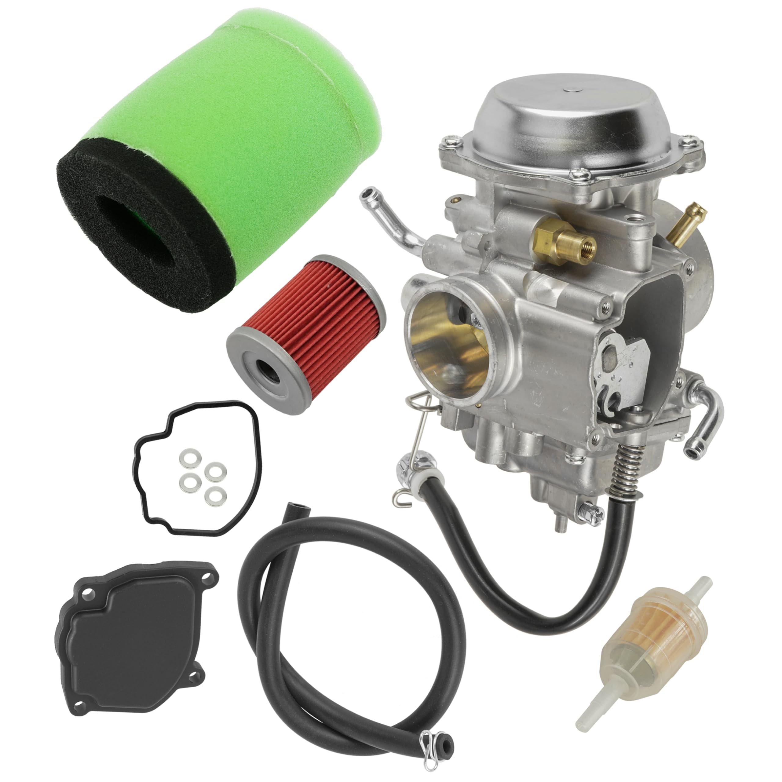 Caltric Carburetor with Air and Oil Filters Compatible with Suzuki Quadrunner 250 LTF250 2x4 4x4 LT4WD 1988-1996 1320019B65 1320