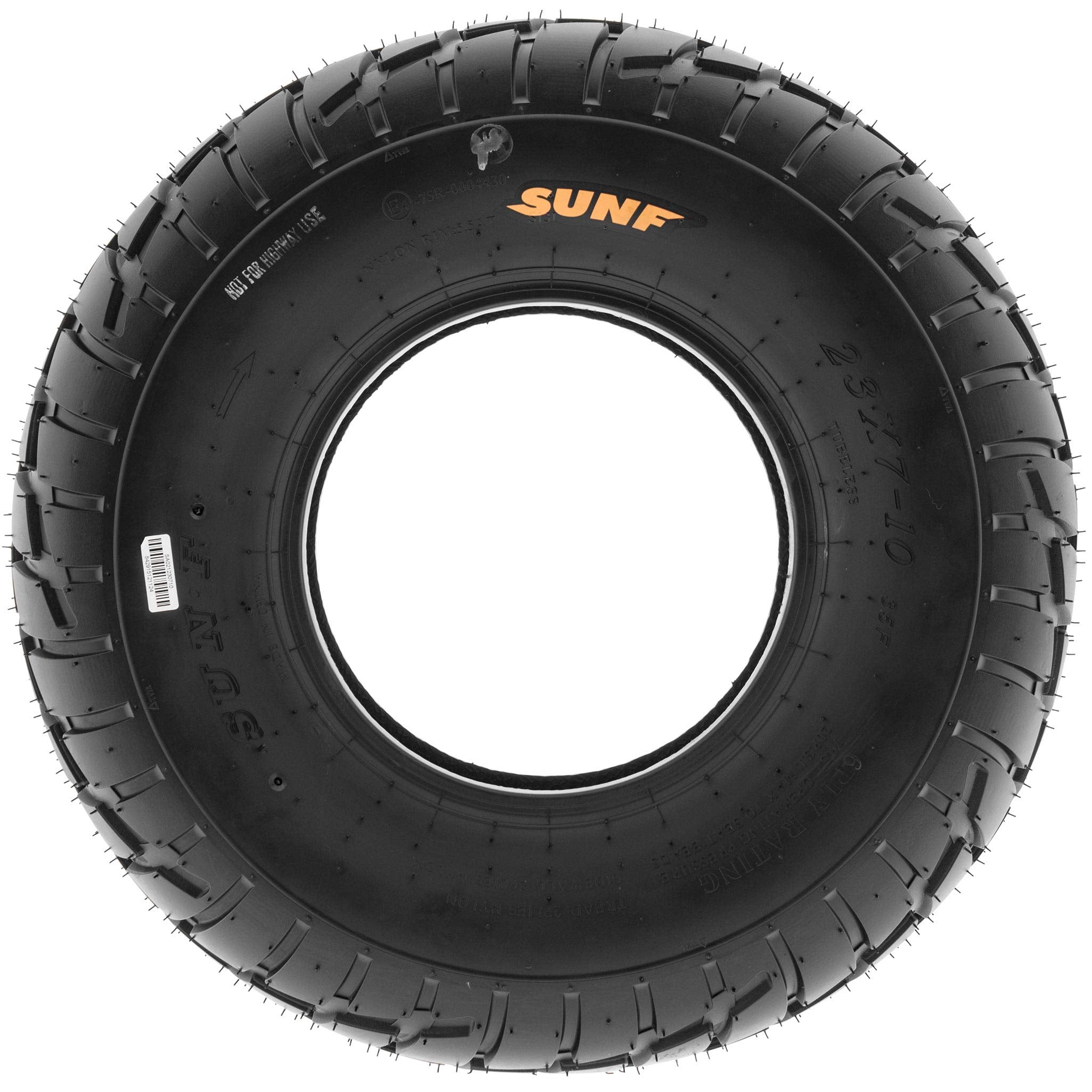 Set Of 4 Sunf A021 Tt Sport Atv Utv Flat Track Tires 20X7-8 Front & 18X9.5-8 Rear, 6 Pr, Tubeless