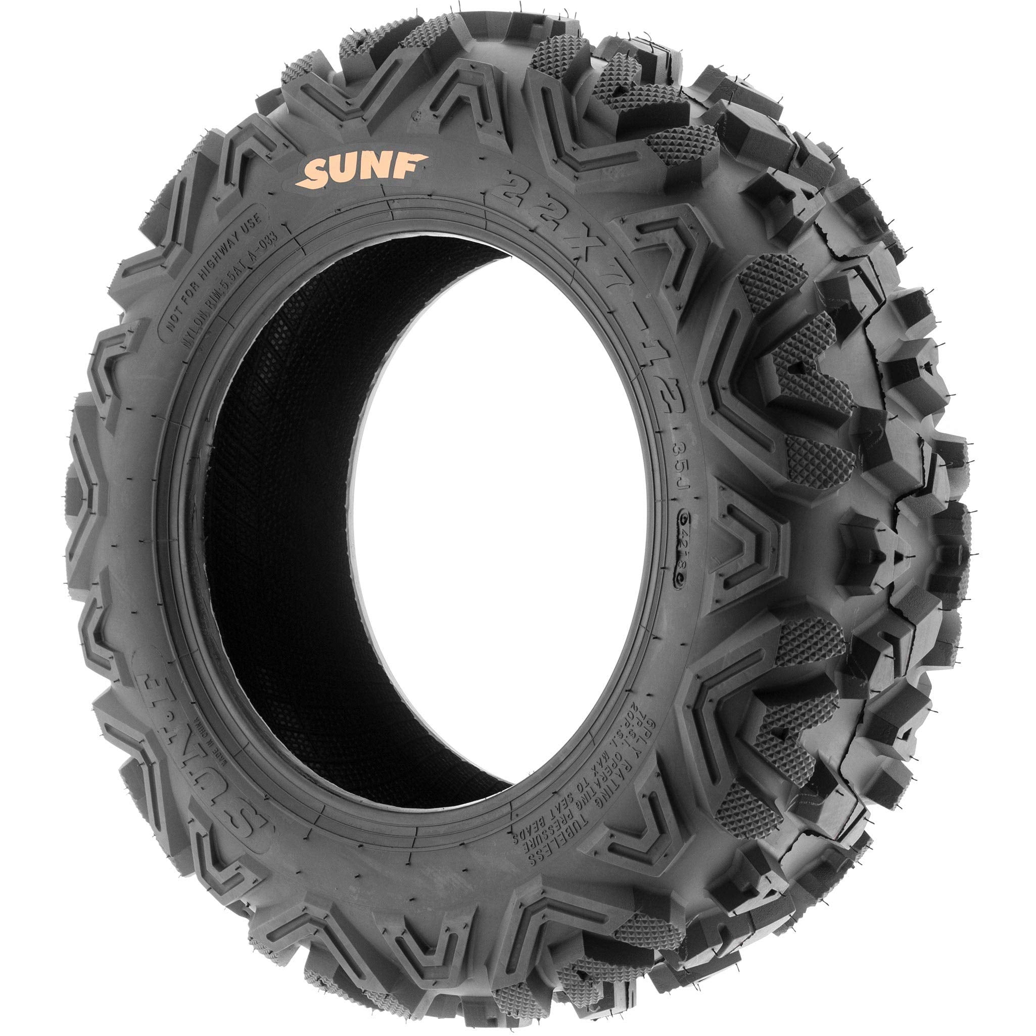 Sunf 22X10-12 Atv Utv 22X10X12 All Terrain Tires 6 Pr A033 Power I - Pair Of 2