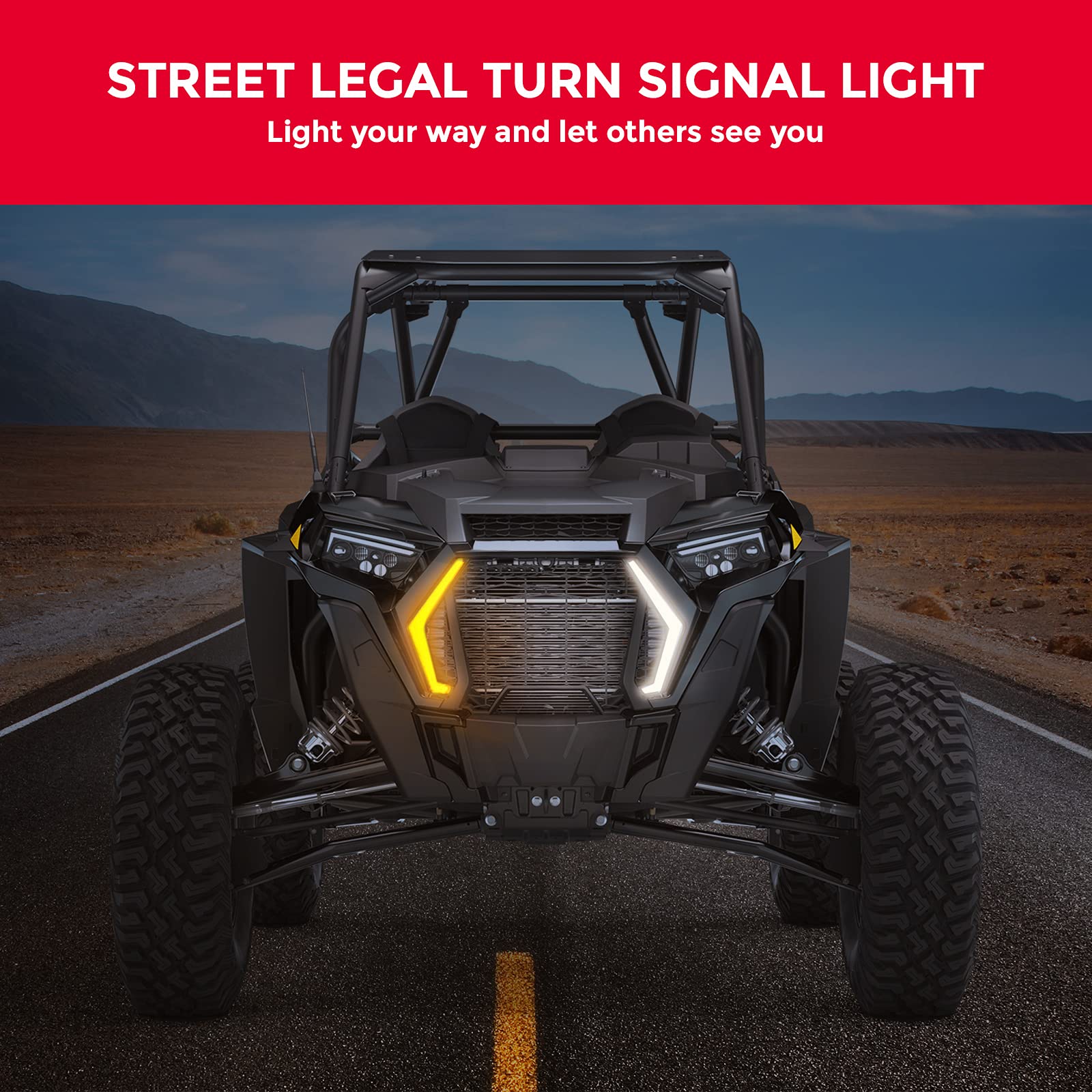 KEMIMOTO Fang Lights Compatible with Polaris RZR 1000 XP XP4 Turbo S 2023 2022 2021-2019 Accessories # 2884871 IP67 Waterproof L