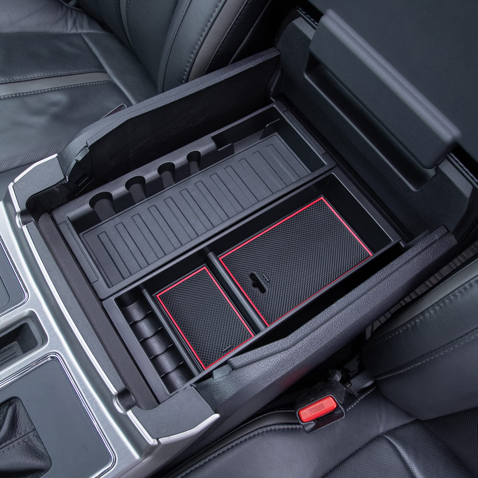 Pimcar Center Console Organizer Tray For Ford F150 (2015-2020), Super Duty F250/F350/F450 (2017-2022), Expedition (2018-2024),Ab