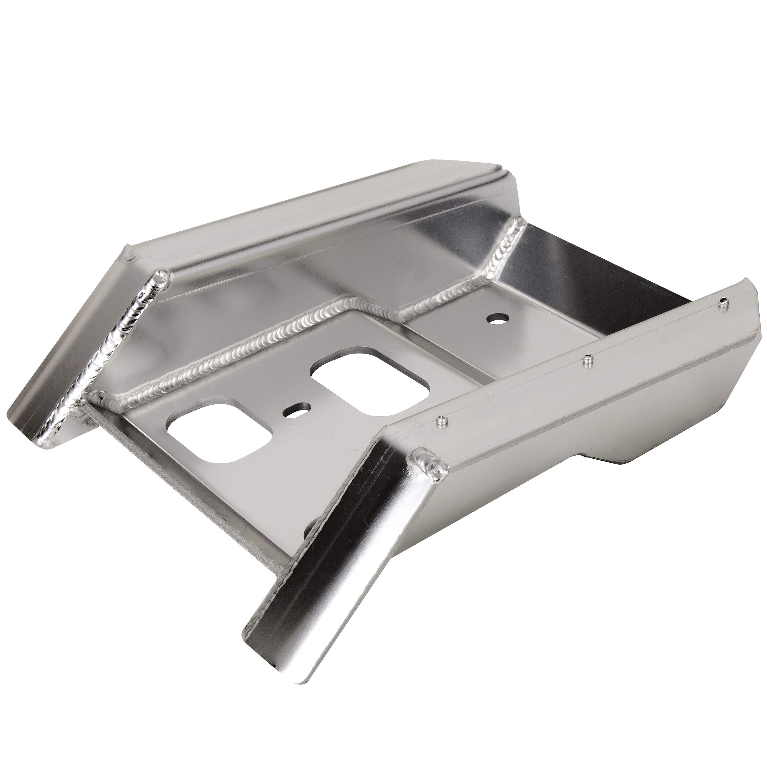 ECOTRIC Aluminum Swing Arm Skid Plate for Suzuki LTZ400 & Kawasaki KFX400 - Medium Size, Silver, Model VC-LYMM-064-2